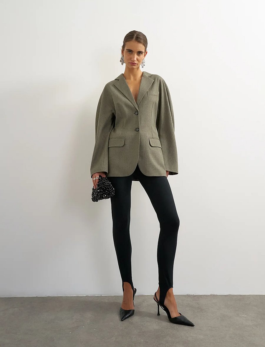 Topshop - TSTULLA SOFT SILHOUTTE BLAZER WVN - abbey stone - 0