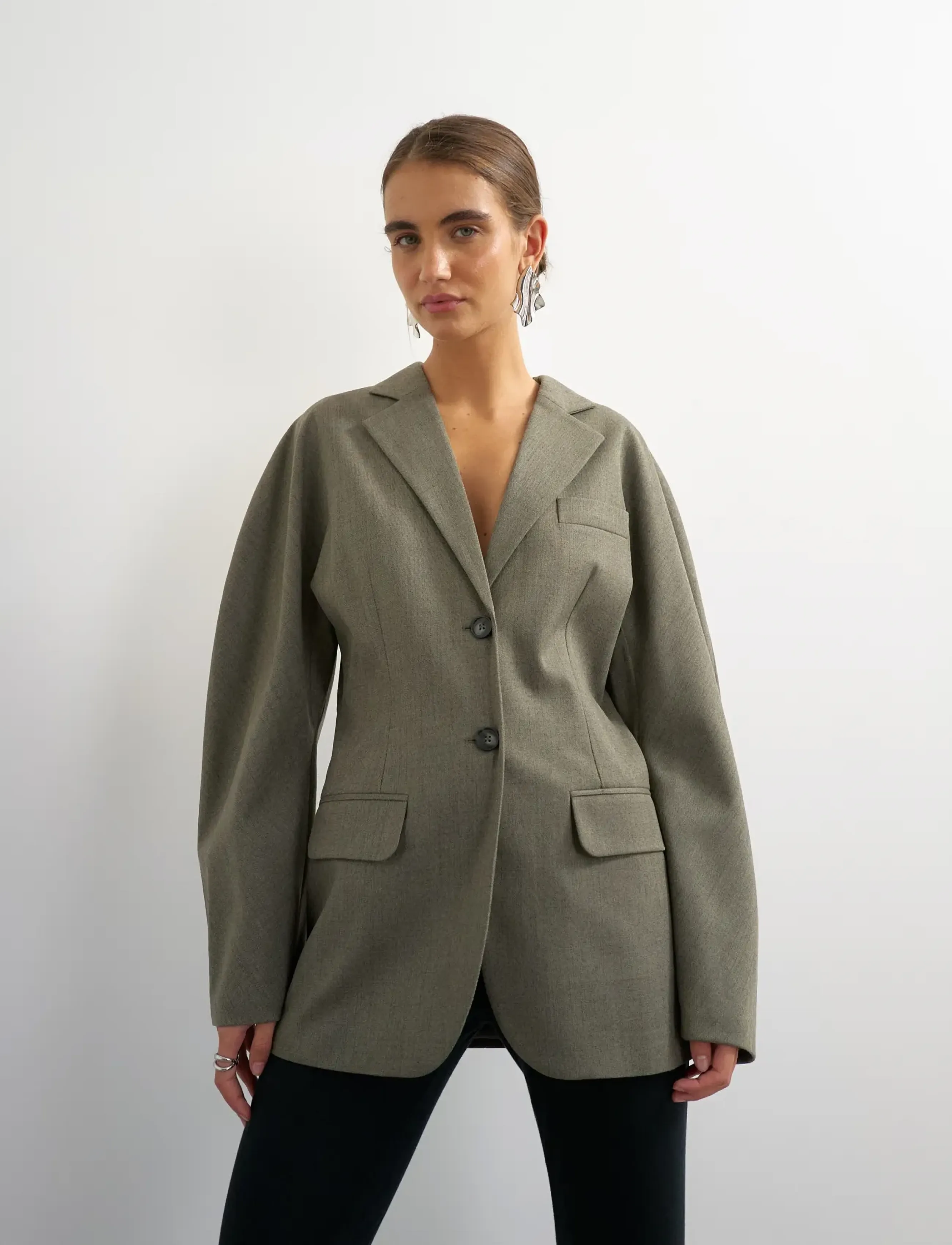 Topshop - TSTULLA SOFT SILHOUTTE BLAZER WVN - abbey stone - 5