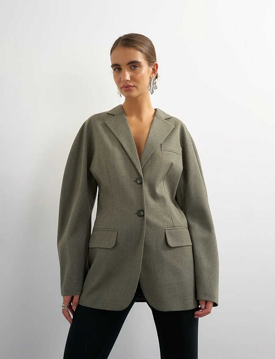 Topshop - TSTULLA SOFT SILHOUTTE BLAZER WVN - abbey stone - 5