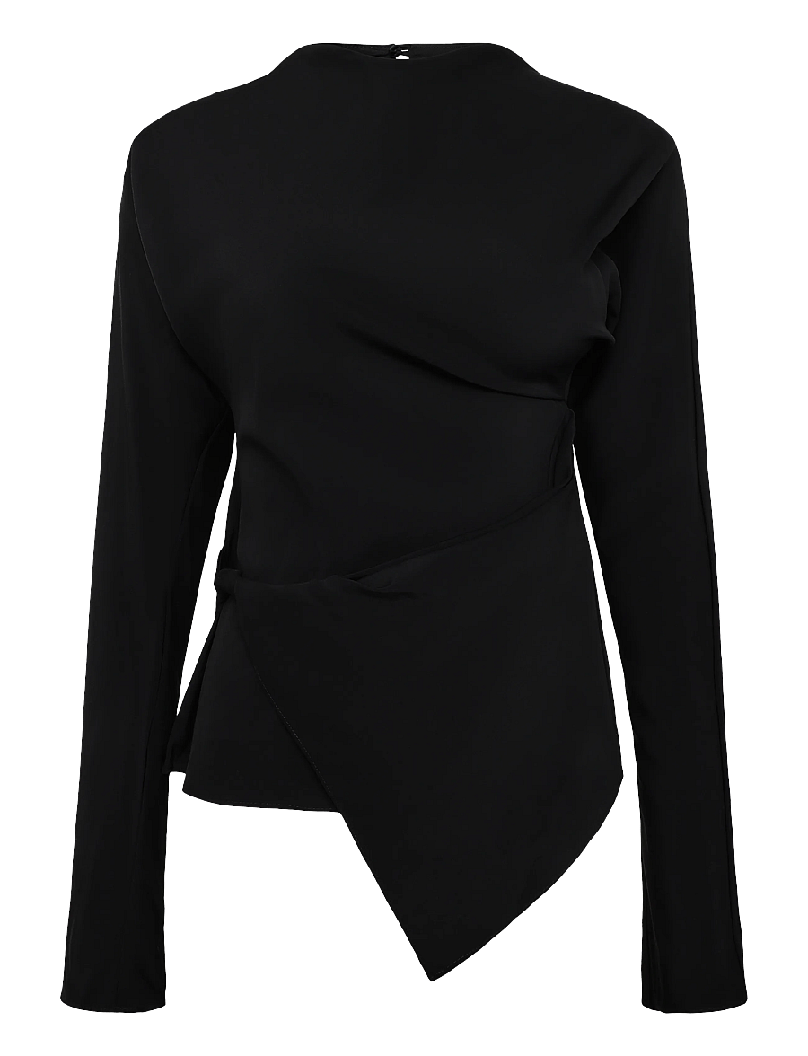 Topshop - TSTIPPA BAT SLEEVE TOP WVN - black - 1