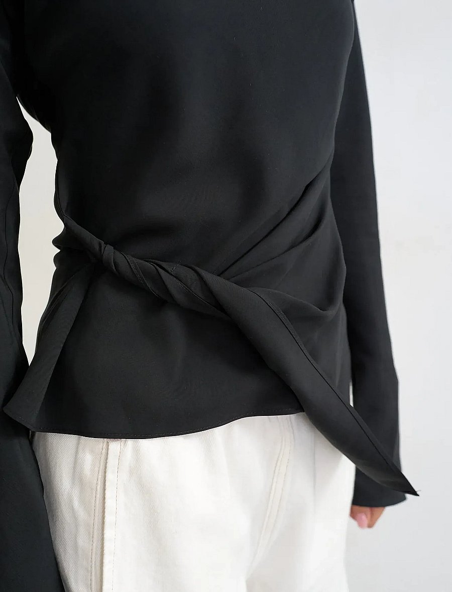 Topshop - TSTIPPA BAT SLEEVE TOP WVN - black - 5