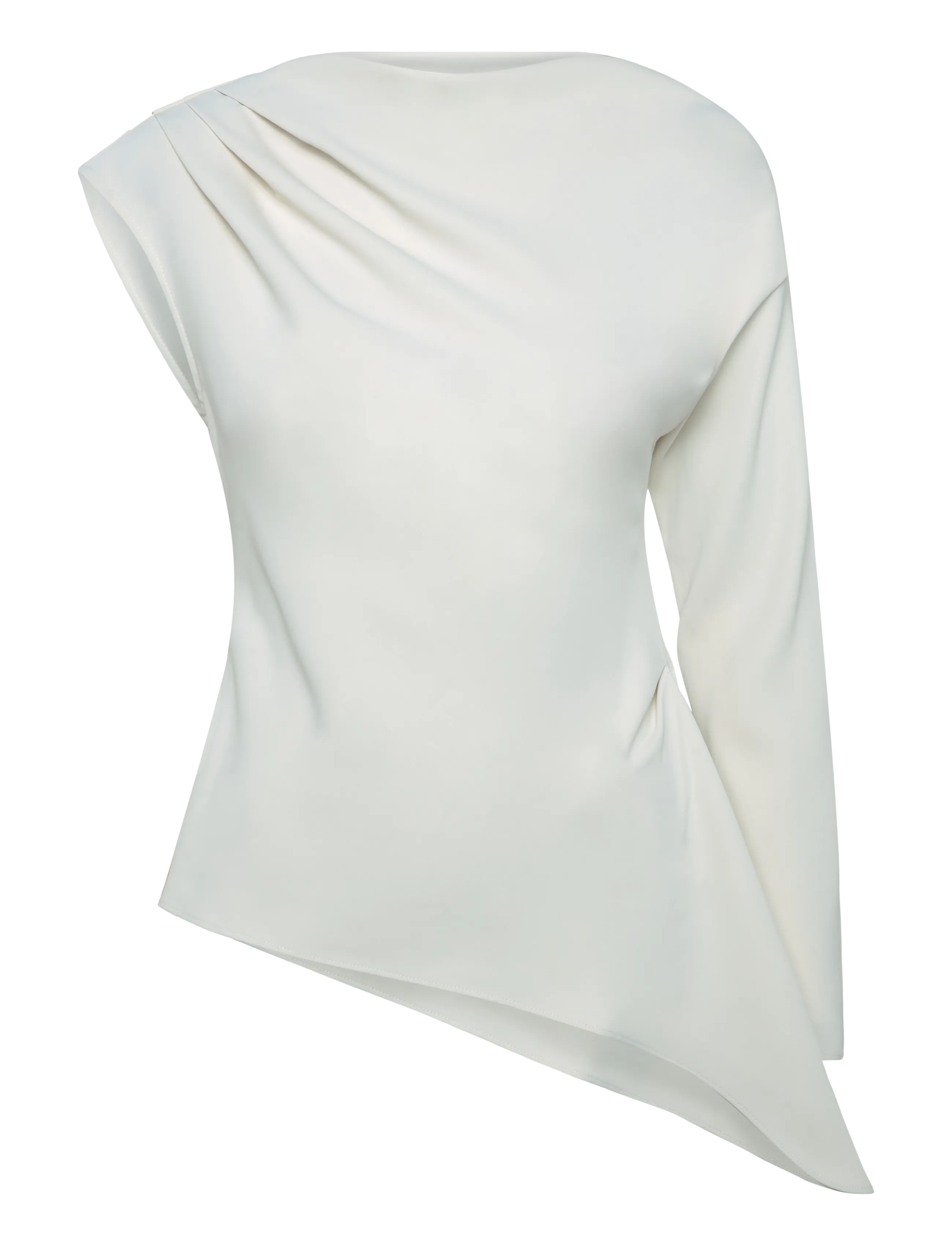 Topshop TSTENA ONE SHOULDER LS TOP WVN - Streetstyle - DOUBLE CREAM / cream