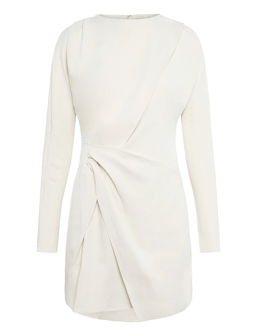 Topshop - TSTIVA LS HIGH NECK MINI DRESS WVN - cocktailkjoler - eggwhite - 1