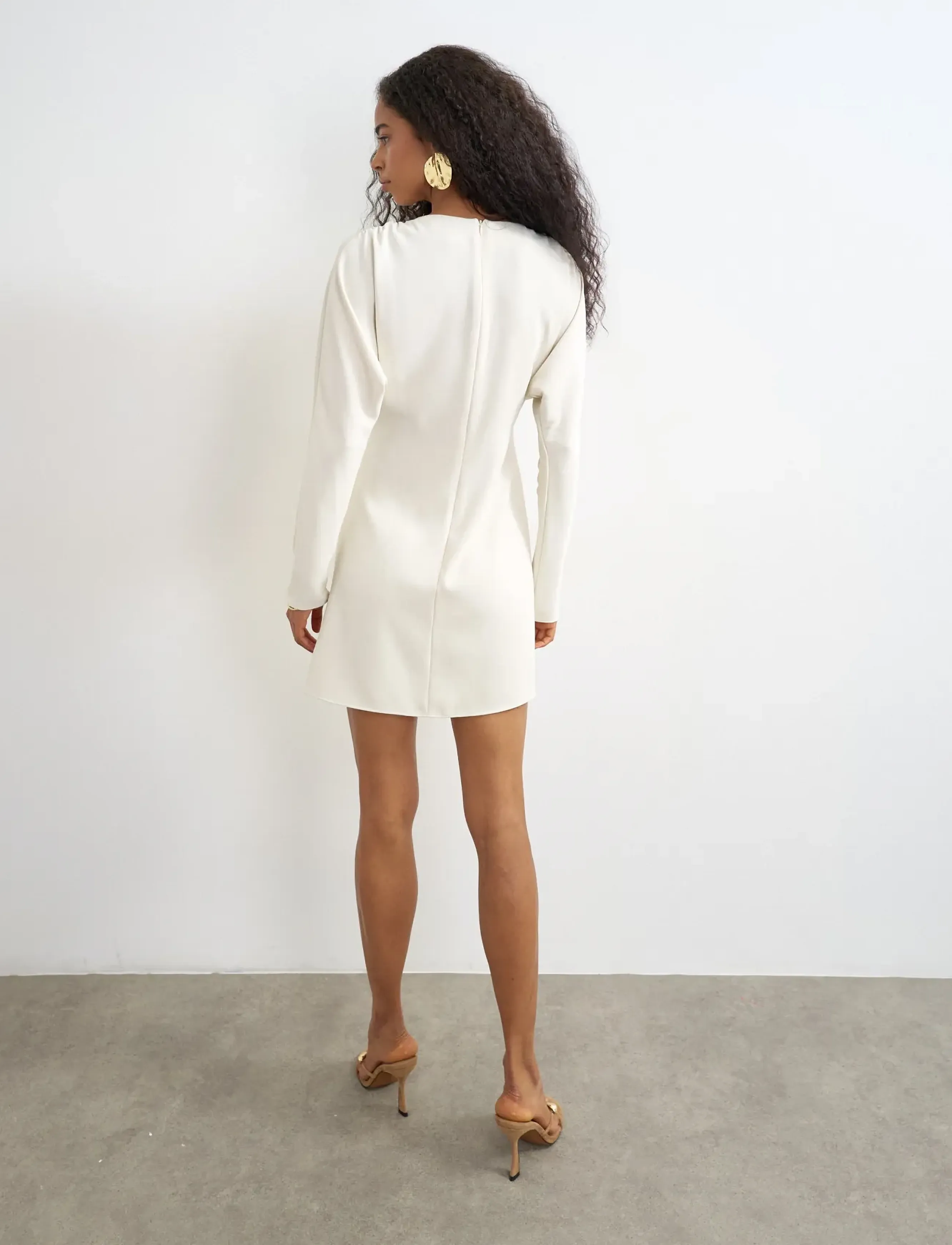 TOPSHOP Tstiva Ls High Neck Mini Dress Wvn klänningar dam – bild 2