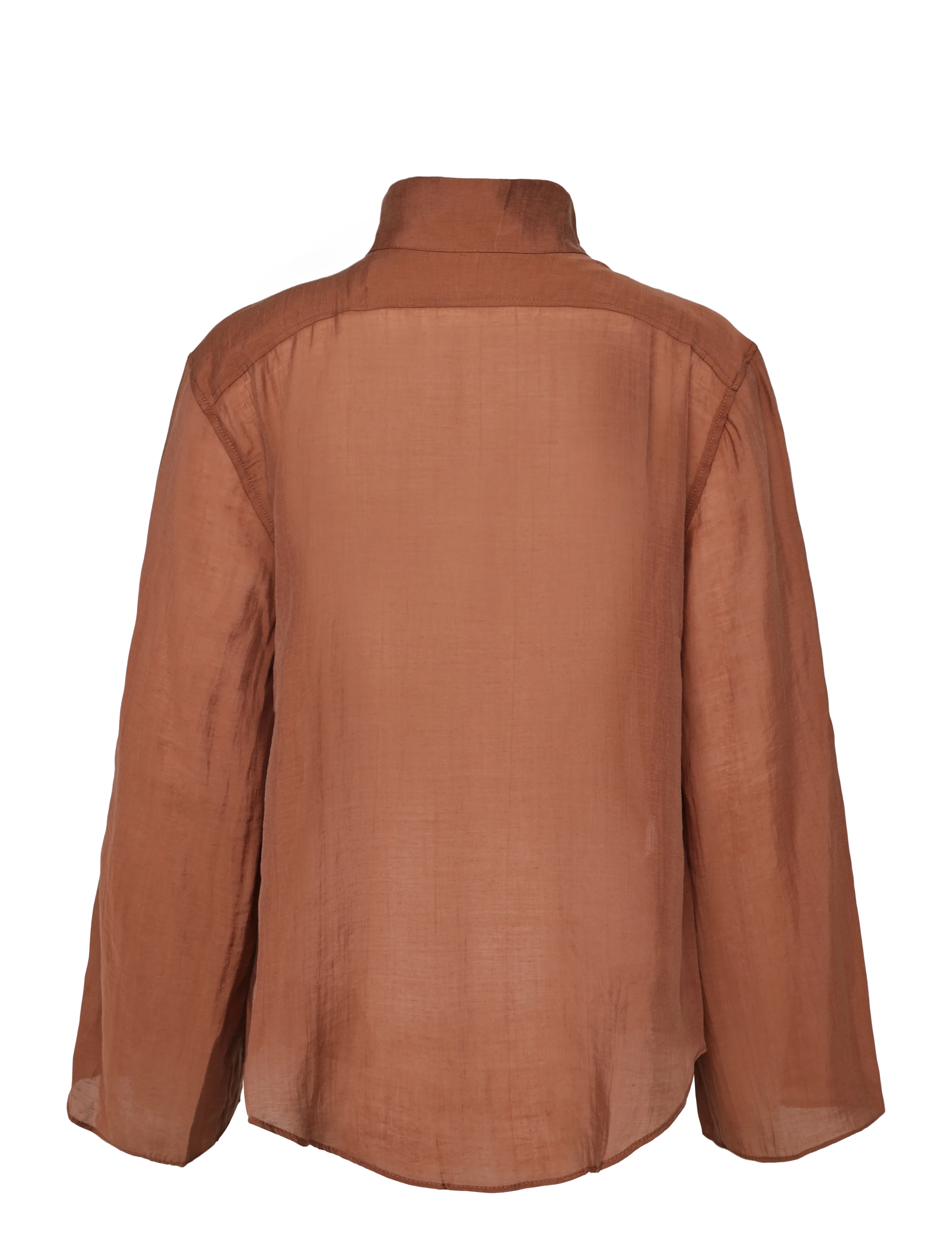 Topshop - TSESMEE LS BUTTON BACK SHIRT WVN - langärmlige hemden - rust - 2