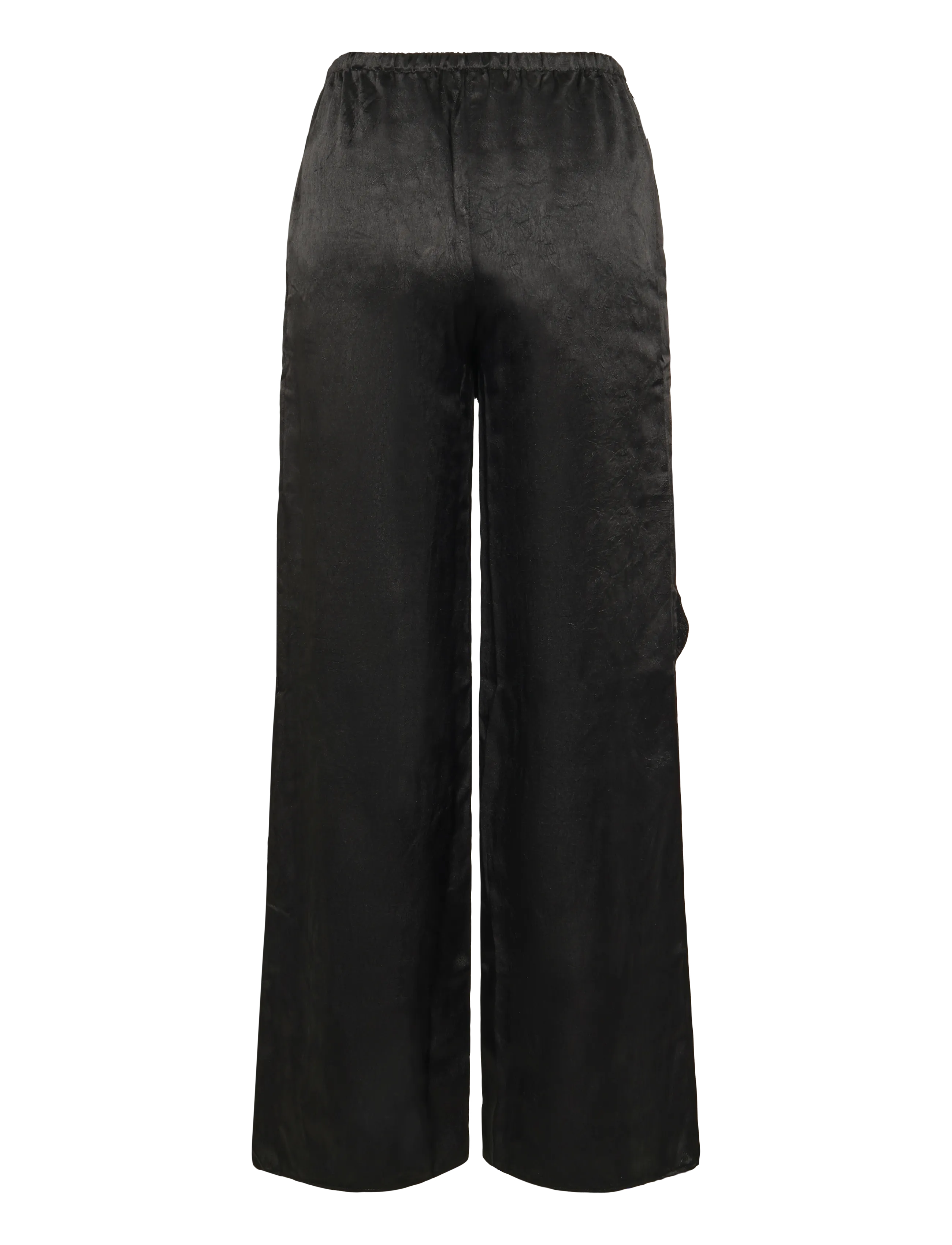 Topshop - TSELIN SATIN LACE WIDE TROUSERS WVN - black - 2