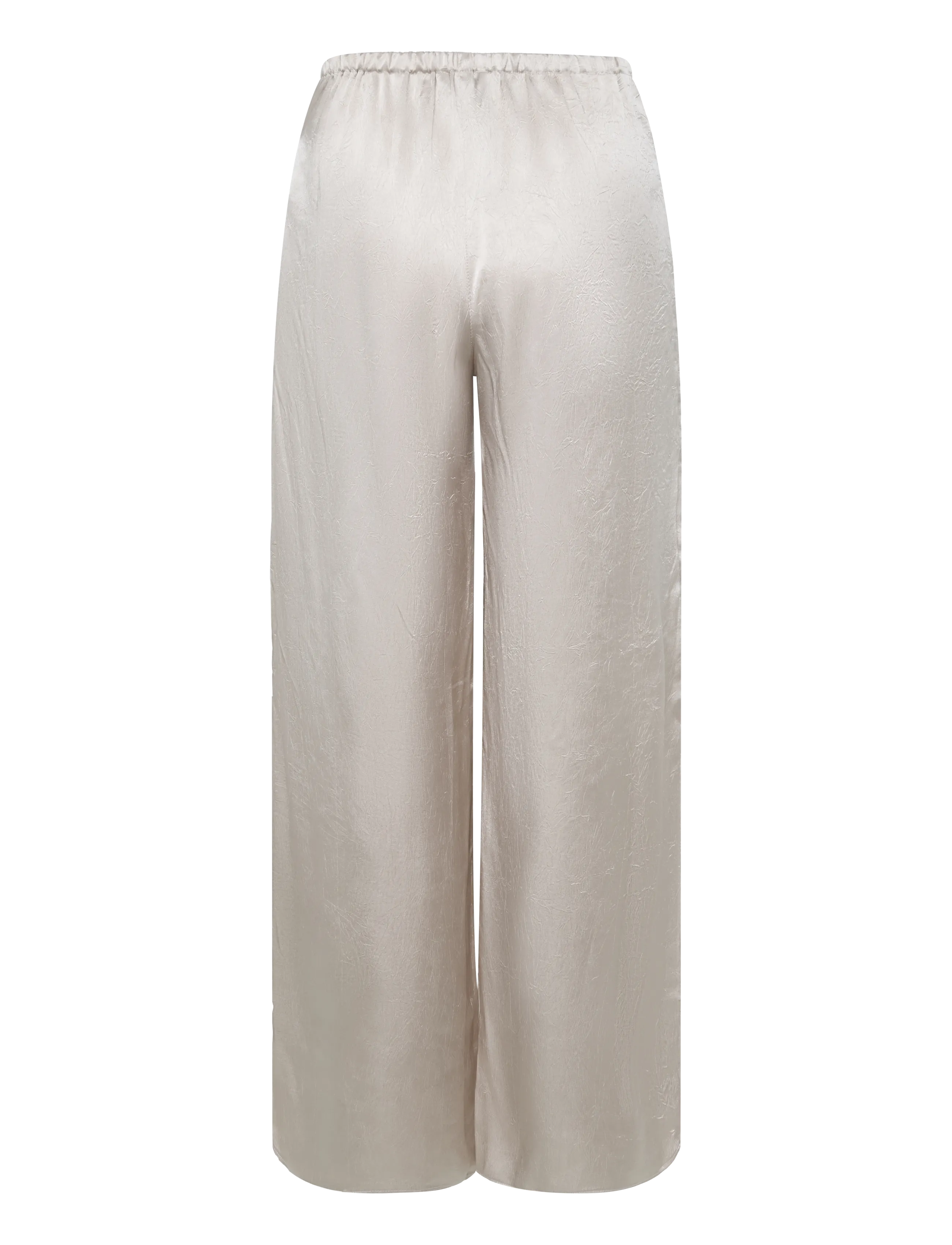 Topshop - TSELIN SATIN LACE WIDE TROUSERS WVN - hosen mit weitem bein - oyster white - 2