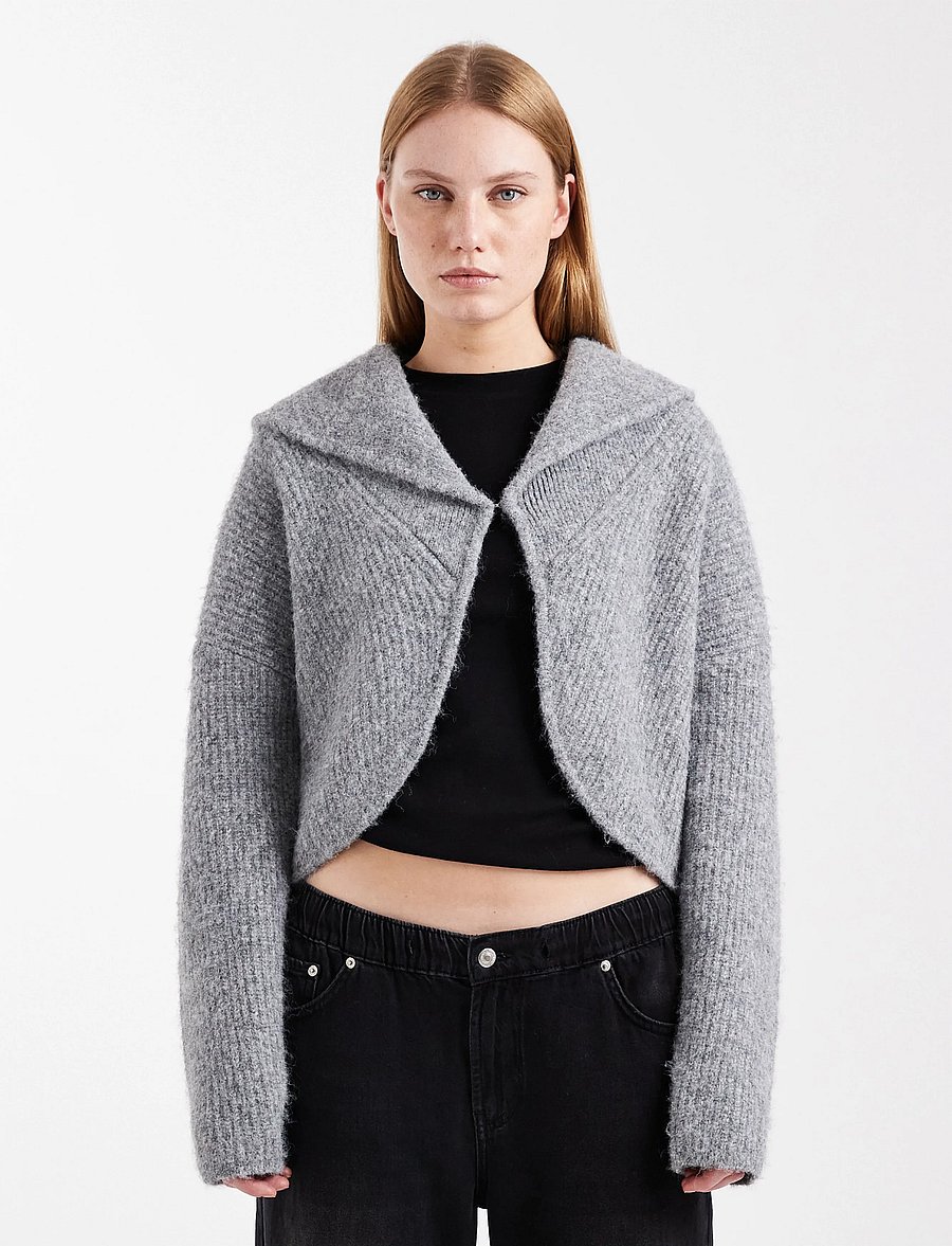 Topshop - TSFIE KNITTED CARDIGAN KNT - kardiganid - smoke - 0