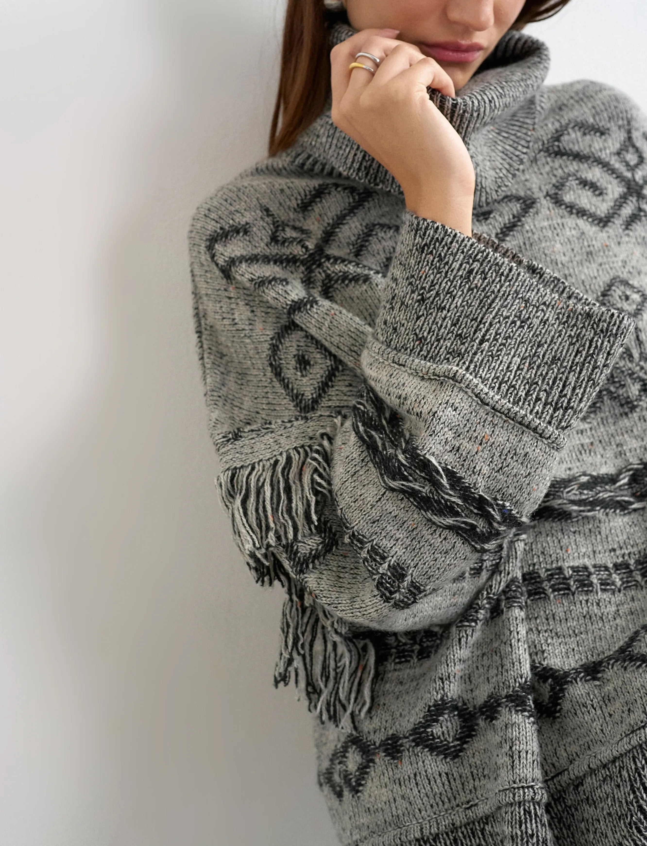 Topshop - TSFENYA KNITTED OVERSIZED JUMPER KNT - grey - 4