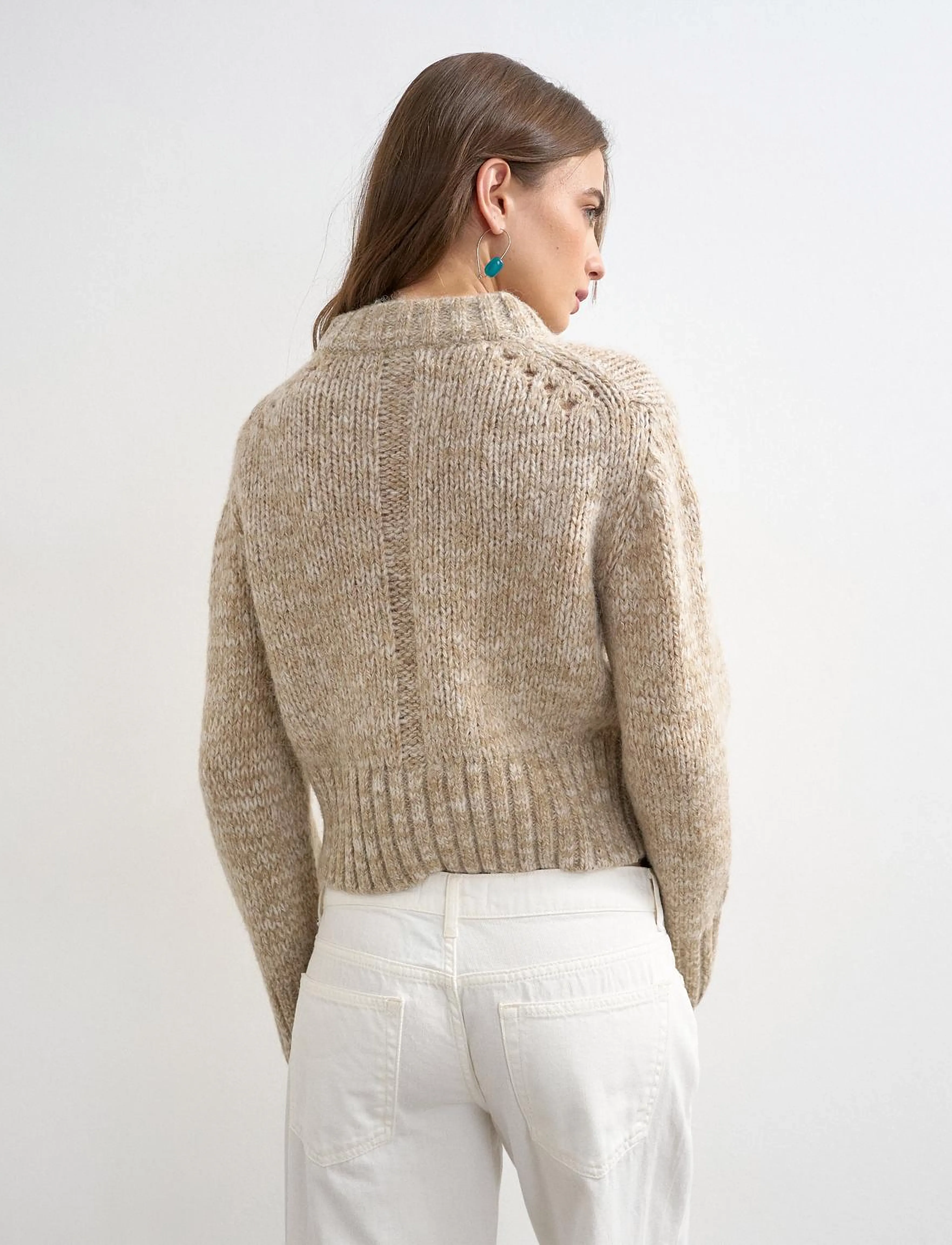 Topshop - TSFIONA KNITTED BOXY JUMPER KNT - striktrøjer - oatmeal - 3