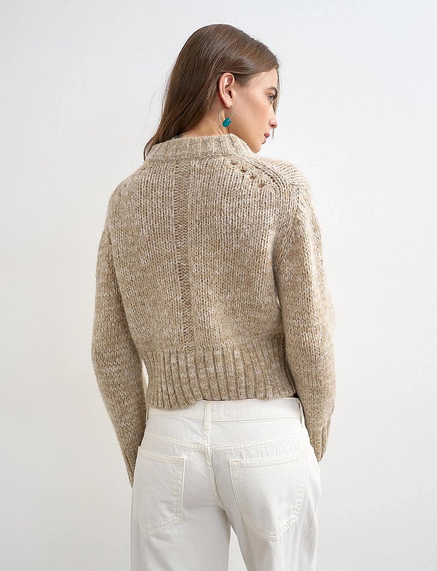 Topshop - TSFIONA KNITTED BOXY JUMPER KNT - striktrøjer - oatmeal - 3