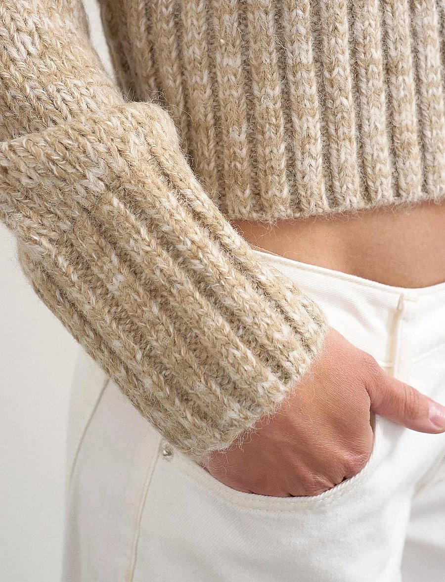 Topshop - TSFIONA KNITTED BOXY JUMPER KNT - striktrøjer - oatmeal - 5