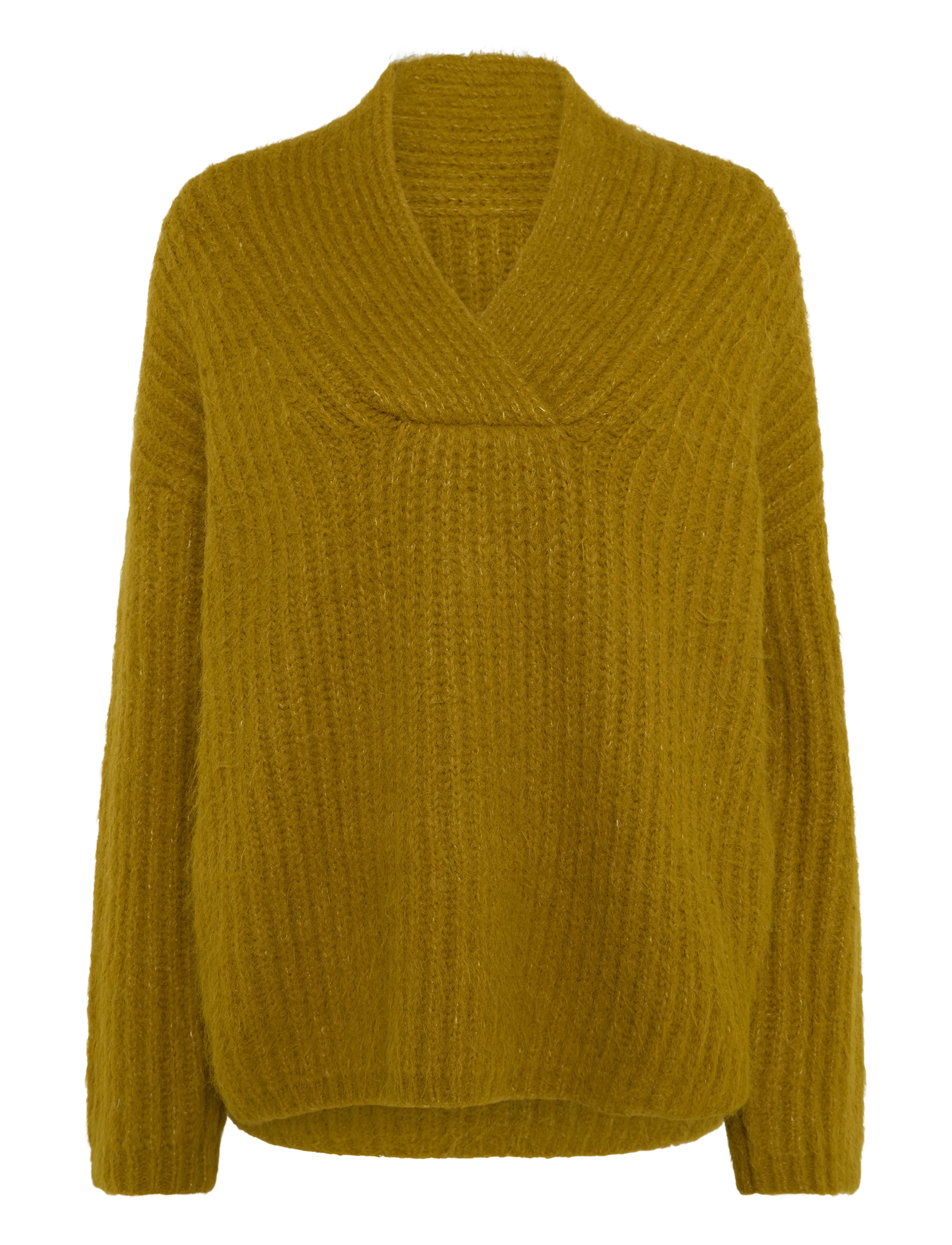 Topshop TSFREDDI KNITTED CHUNKY JUMPER KNT - Kläder - CORNSILK / khaki/green