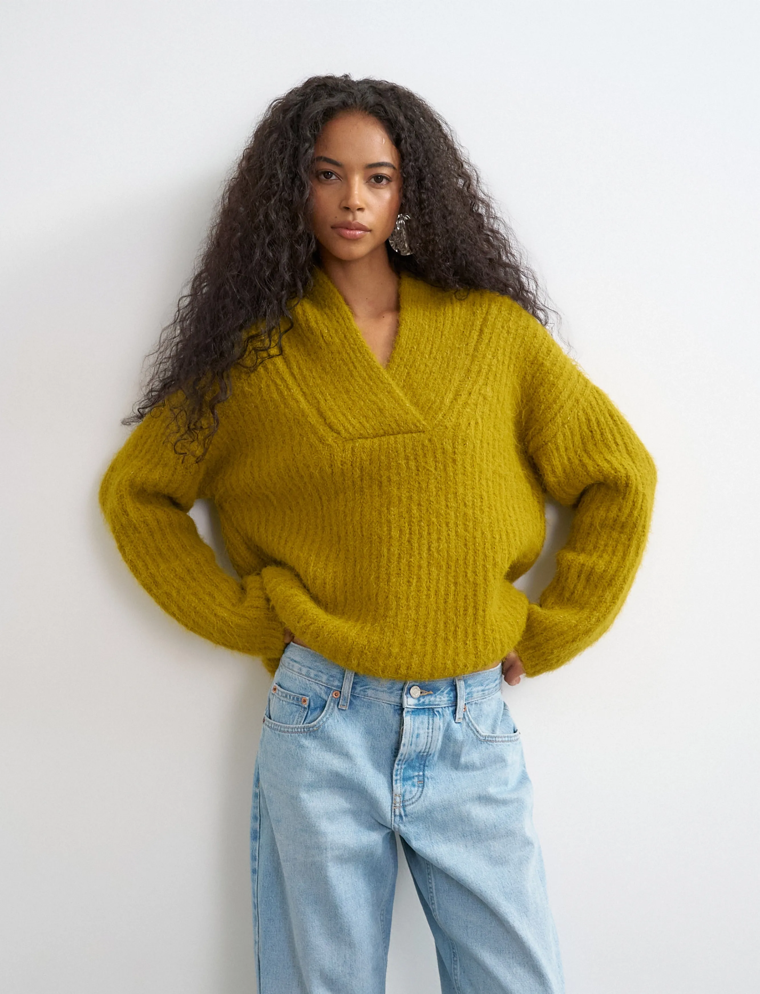 Topshop - TSFREDDI KNITTED CHUNKY JUMPER KNT - striktrøjer - cornsilk - 4