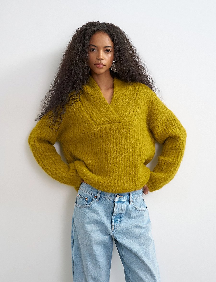 Topshop - TSFREDDI KNITTED CHUNKY JUMPER KNT - striktrøjer - cornsilk - 4