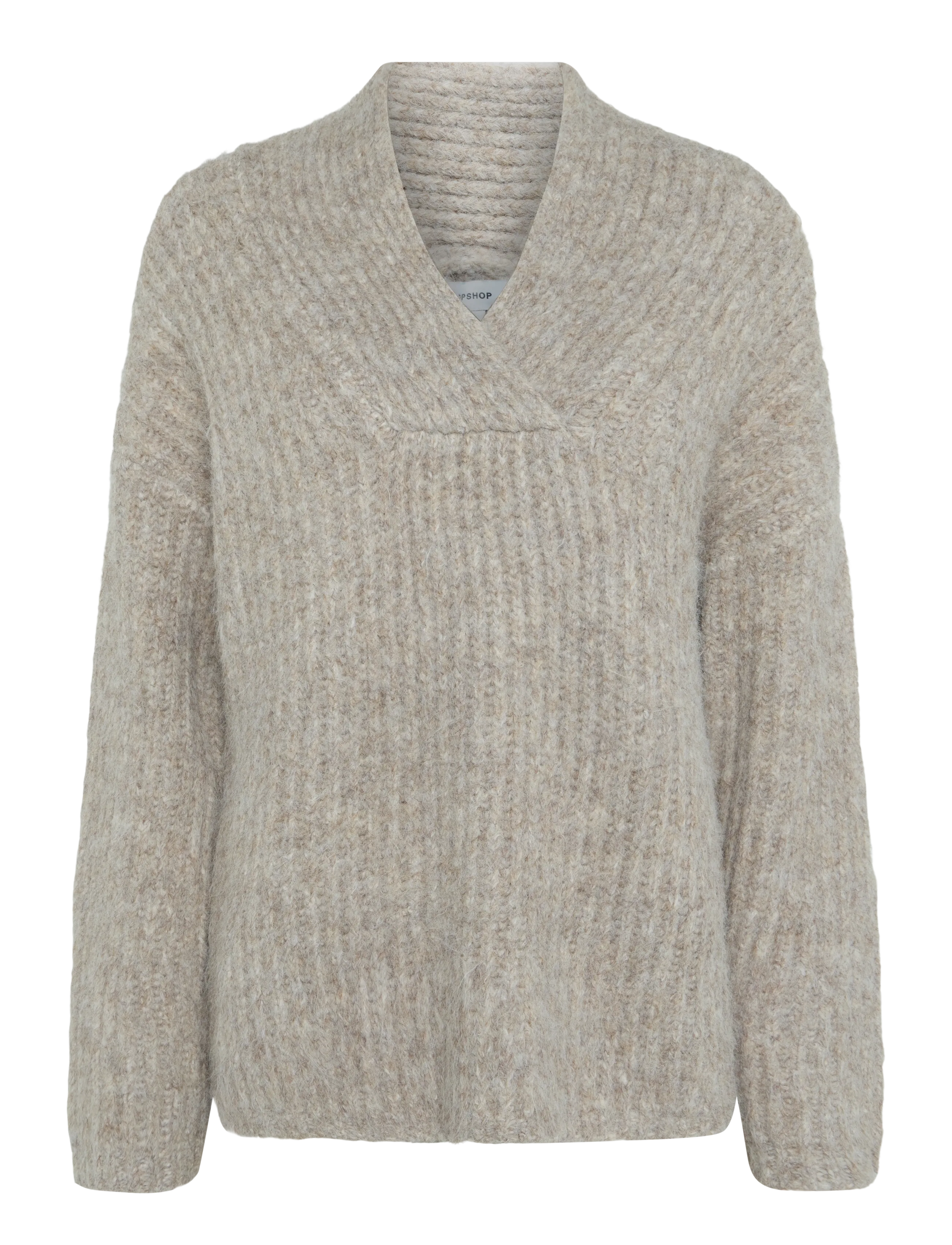 Topshop TSFREDDI KNITTED CHUNKY JUMPER KNT - Tøj - OATMEAL / beige