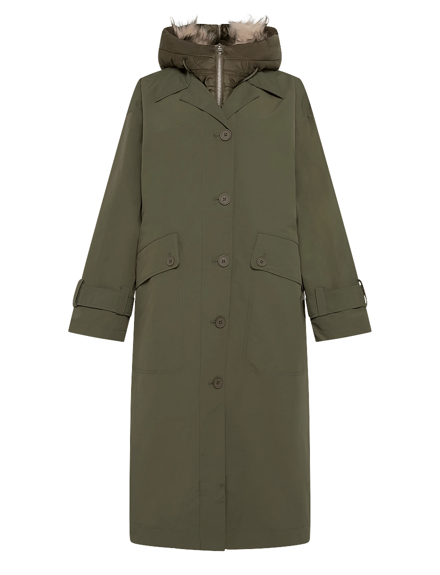 Topshop - TSHAILEY LONGLINE PARKA OTW - winter jackets - khaki - 1
