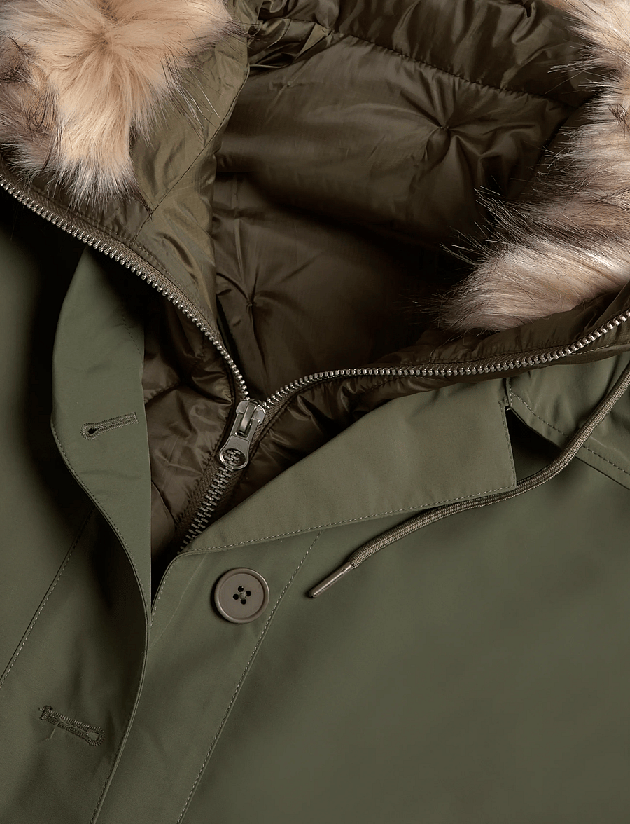 Topshop - TSHAILEY LONGLINE PARKA OTW - winter jackets - khaki - 5