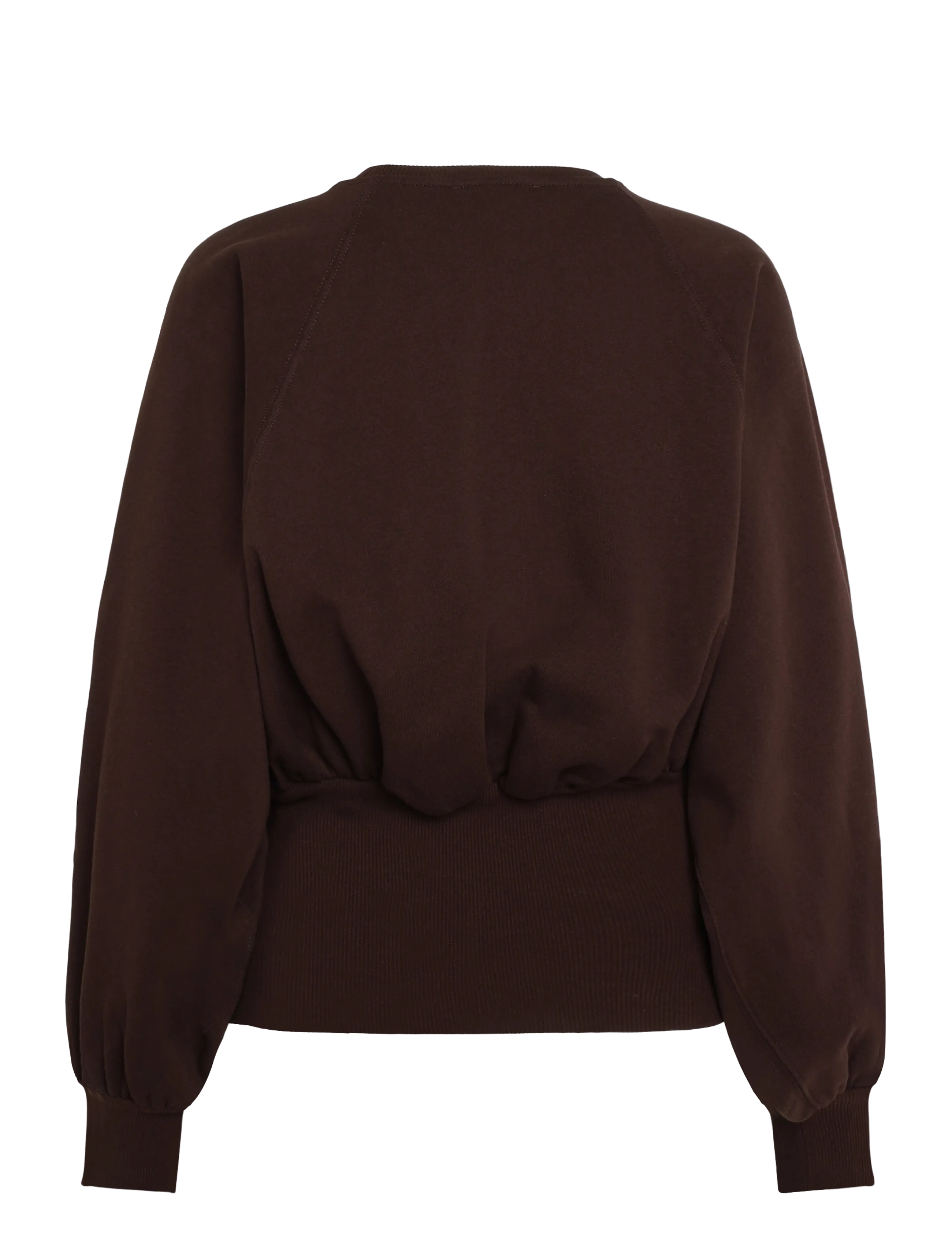 Topshop - TSREGA CINCH WAIST RUCHED SWEAT JRS - igapäevane stiil - chocolate brown - 2