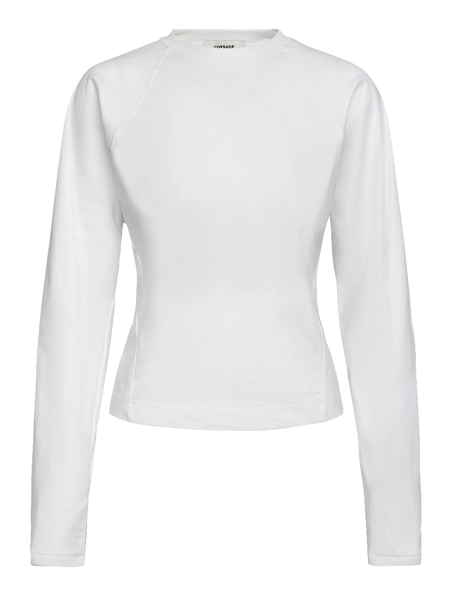 Topshop - TSROSA REGLAN CINCH CUFF TIE JRS - långärmade toppar - ivory cream - 1