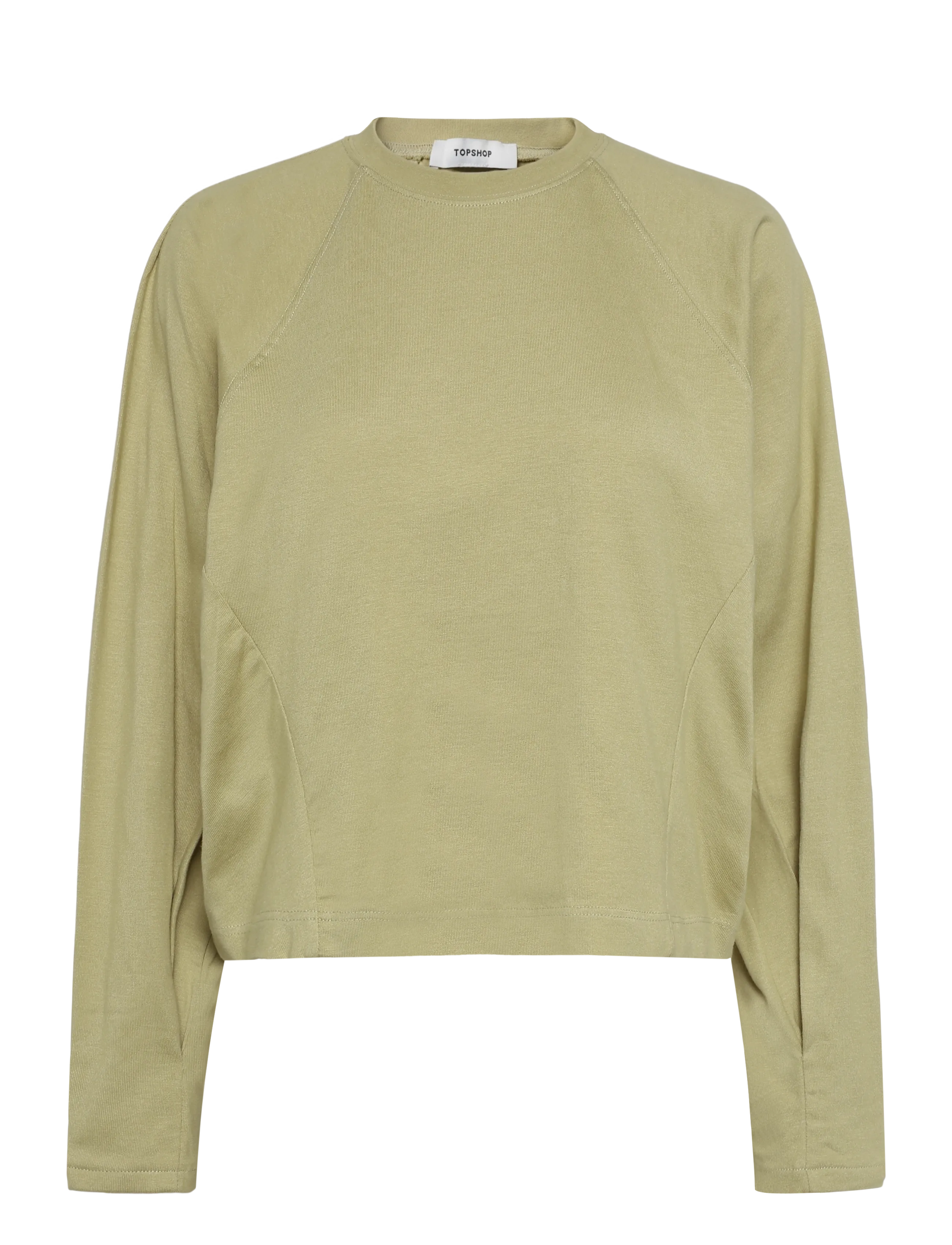 Topshop TSROSA REGLAN CINCH CUFF TIE JRS - Riided - PALE KHAKI / khaki/green