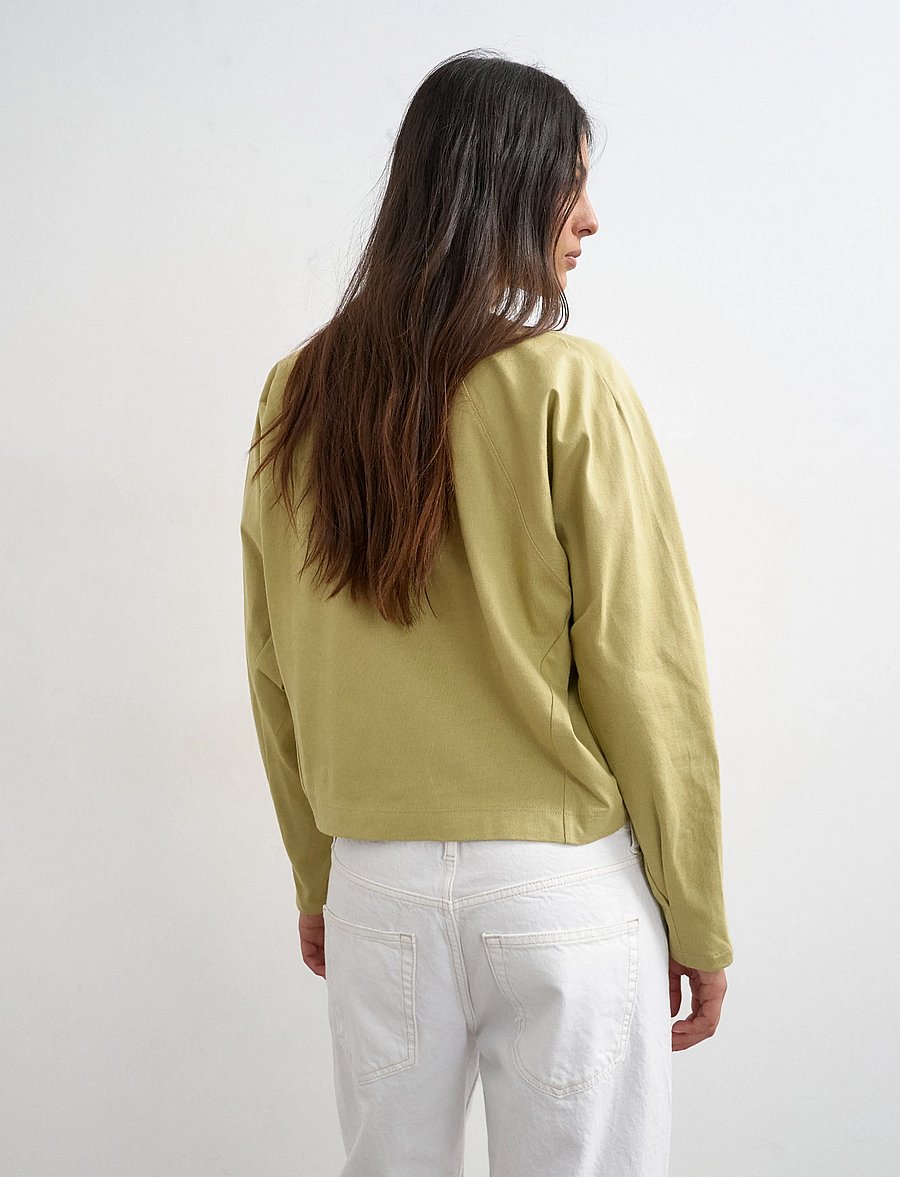 Topshop - TSROSA REGLAN CINCH CUFF TIE JRS - pikkade varrukatega topid - pale khaki - 3