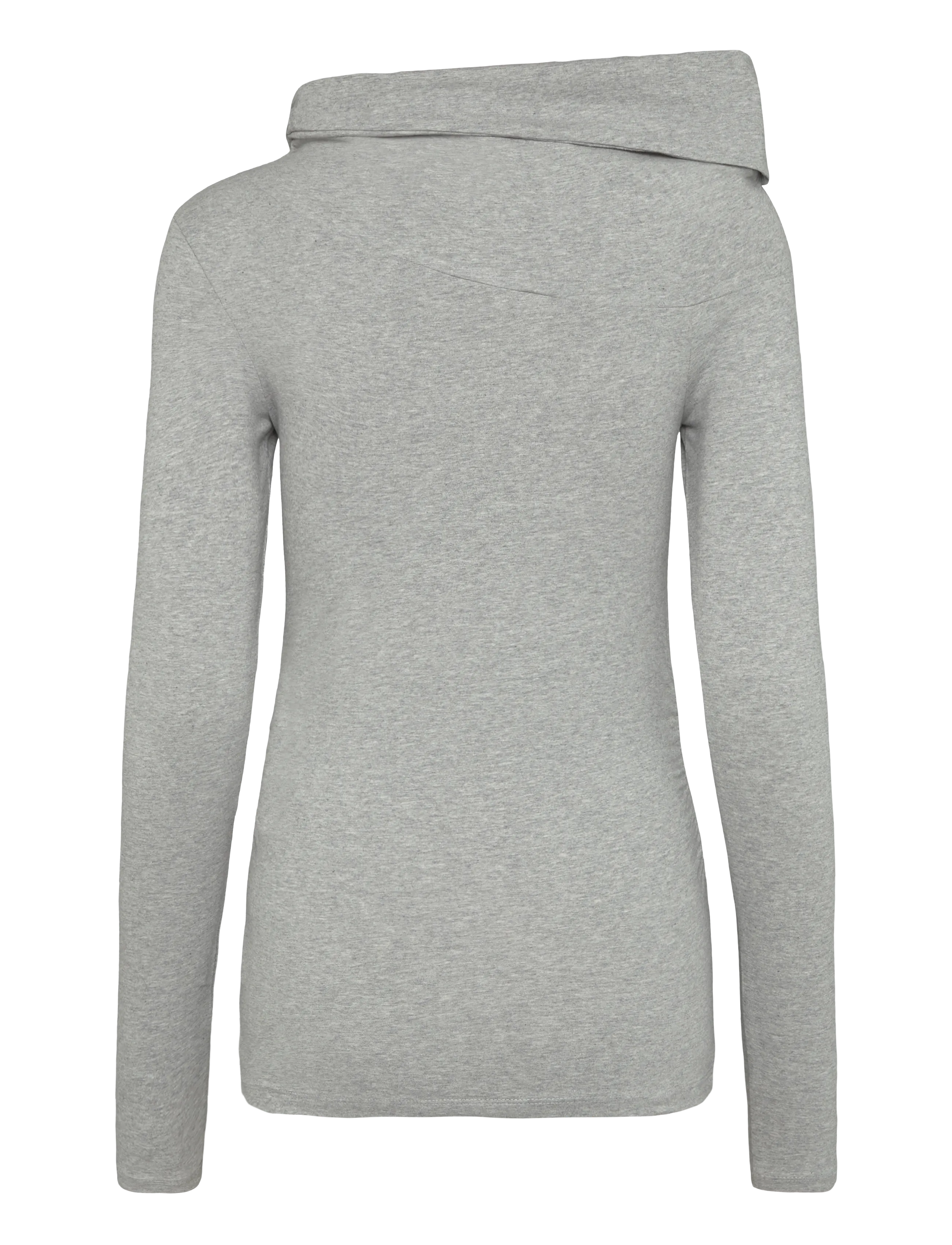 Topshop - TSBELLA OFF SHOULDER RUCHED TOP JRS - long-sleeved tops - grey melange - 2