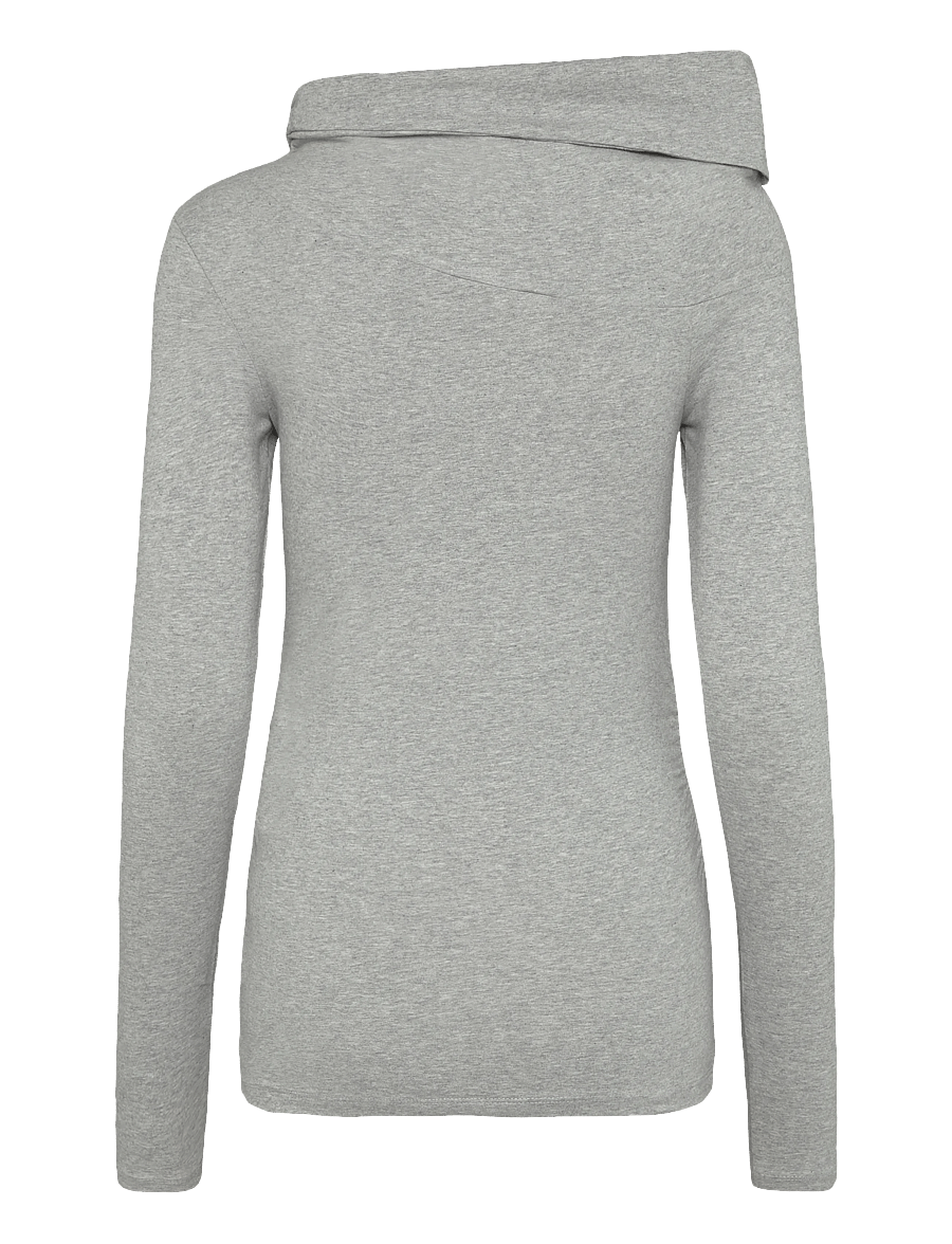 Topshop - TSBELLA OFF SHOULDER RUCHED TOP JRS - langærmede toppe - grey melange - 2