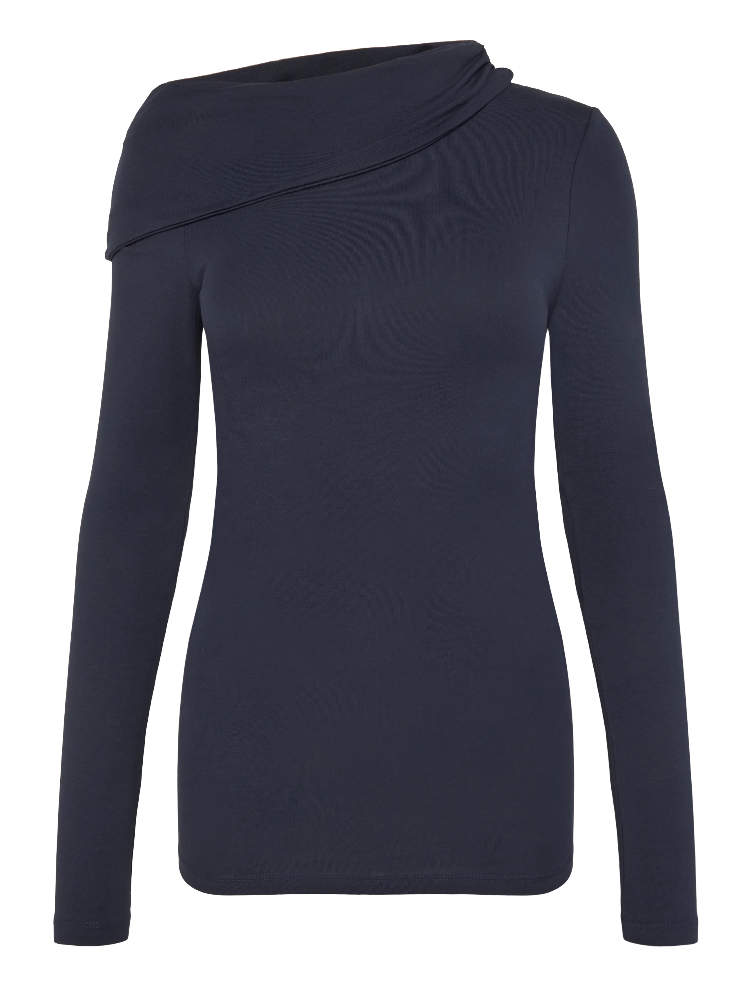 Topshop TSBELLA OFF SHOULDER RUCHED TOP JRS - Tøj - NAVY BLAZER / navy