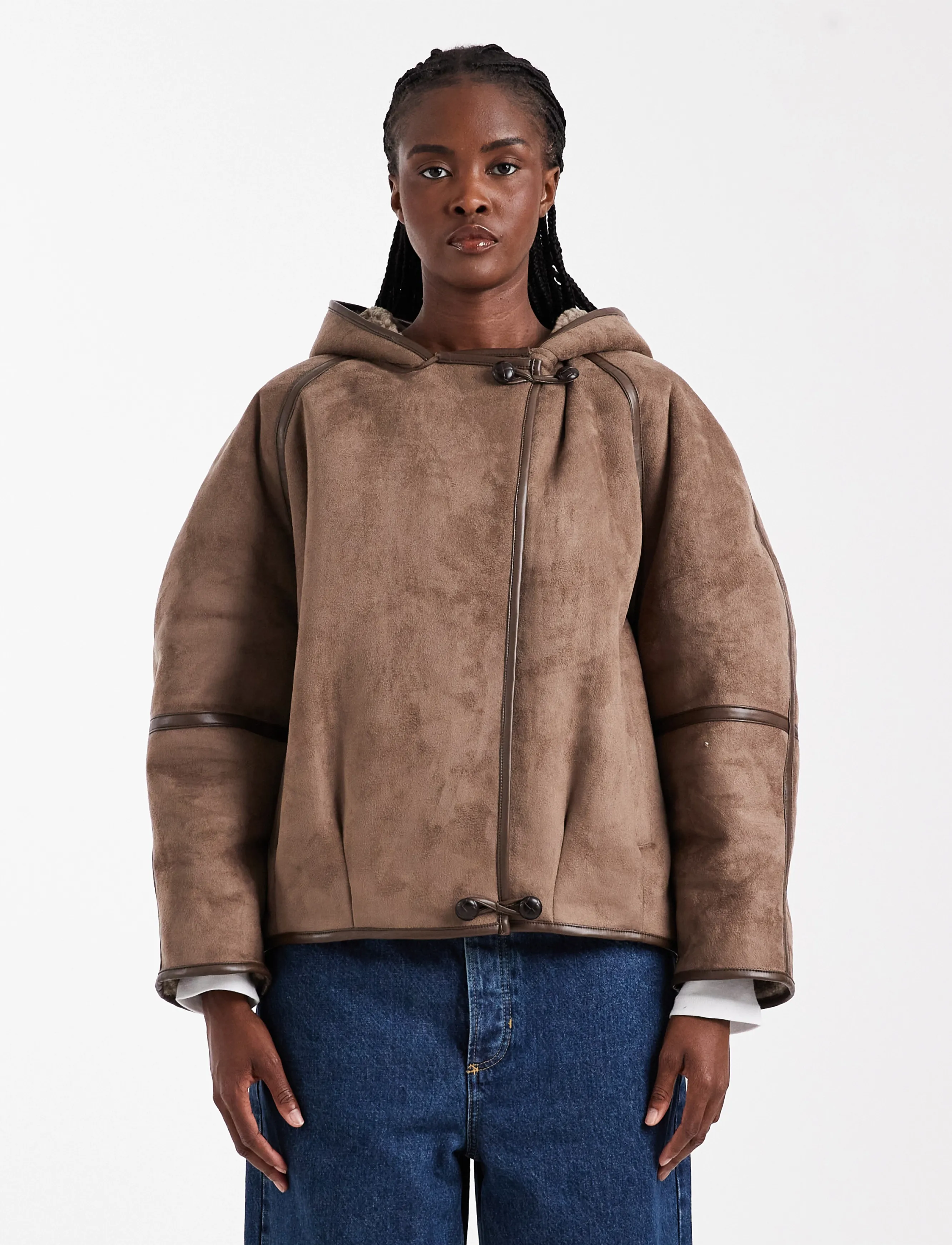 Topshop TSTEMMA HOODED JACKET OTW - Steppjacken - CHOCOLATE BROWN / brown