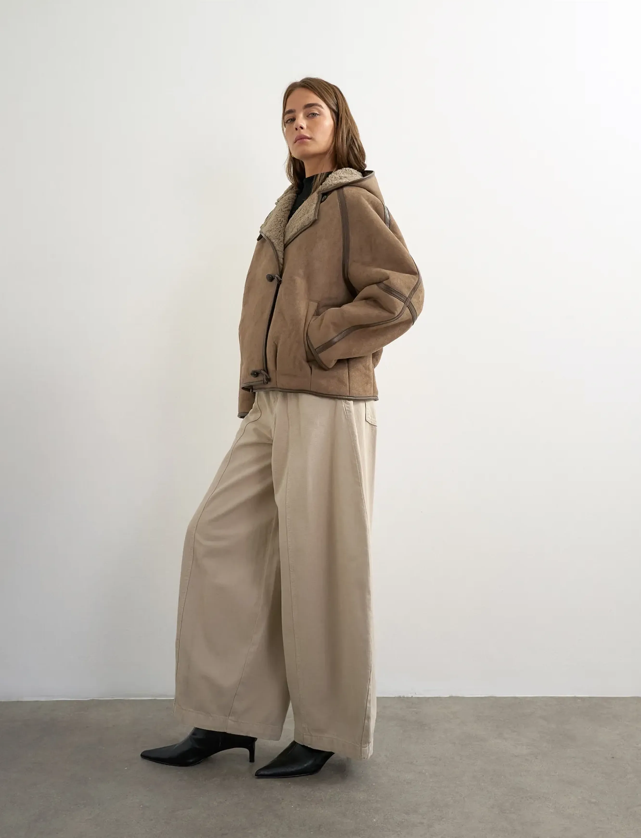 Topshop TSTEMMA HOODED JACKET OTW - Riided - CHOCOLATE BROWN / brown