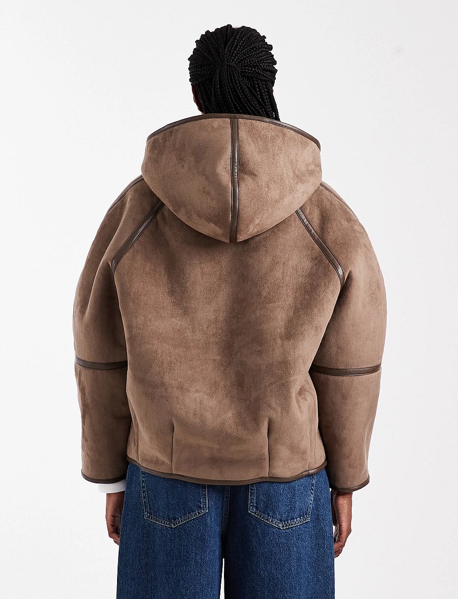 Topshop - TSTEMMA HOODED JACKET OTW - quiltade jackor - chocolate brown - 3