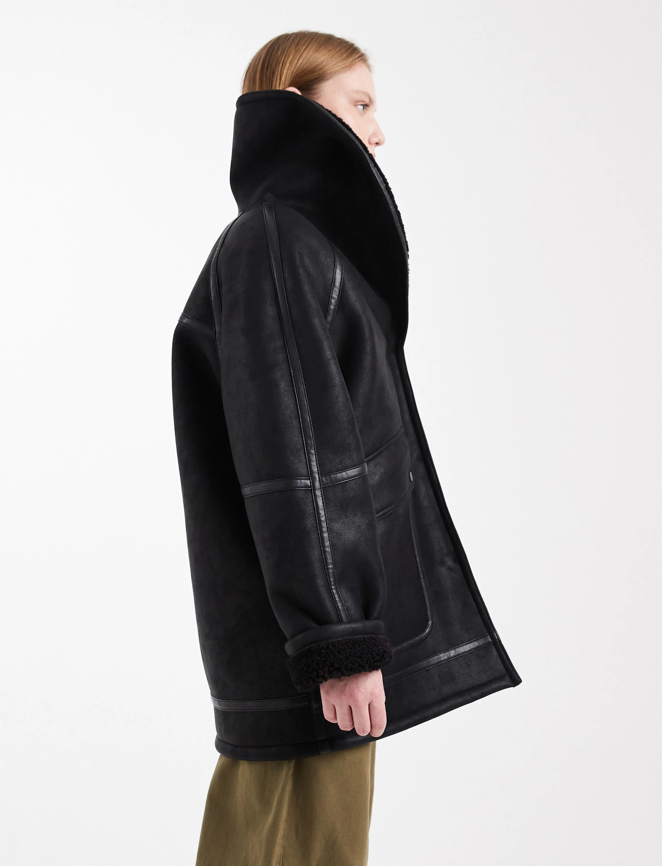 Topshop TSTORA COATED JACKET OTW - Mäntel - BLACK / black