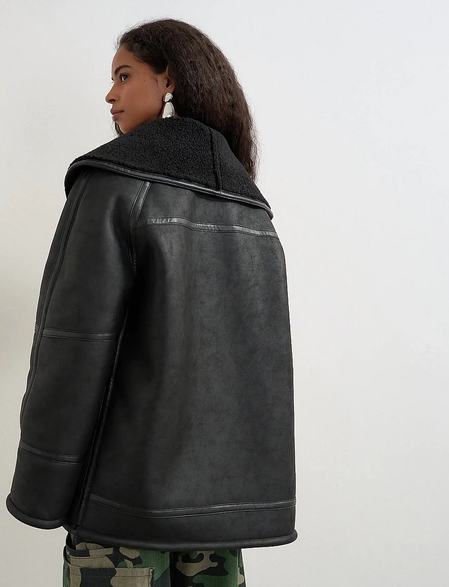 Topshop - TSTORA COATED JACKET OTW - kurtki skórzane - black - 3