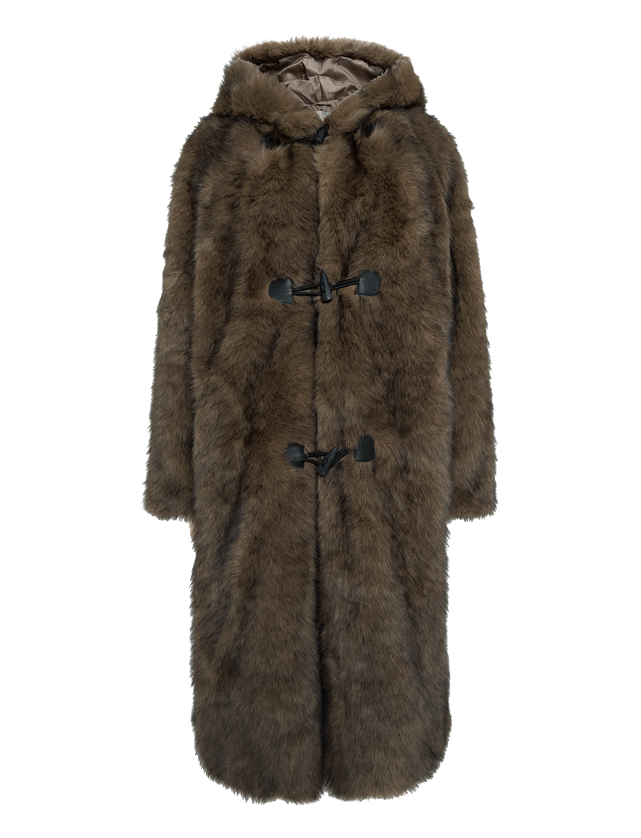 Topshop - TSTYRA COAT OTW - fuskpäls - chocolate brown - 1