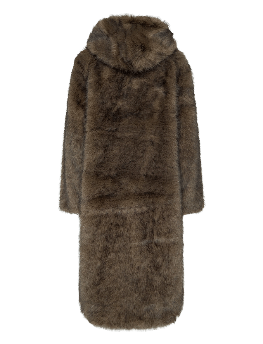 Topshop - TSTYRA COAT OTW - fuskpäls - chocolate brown - 2