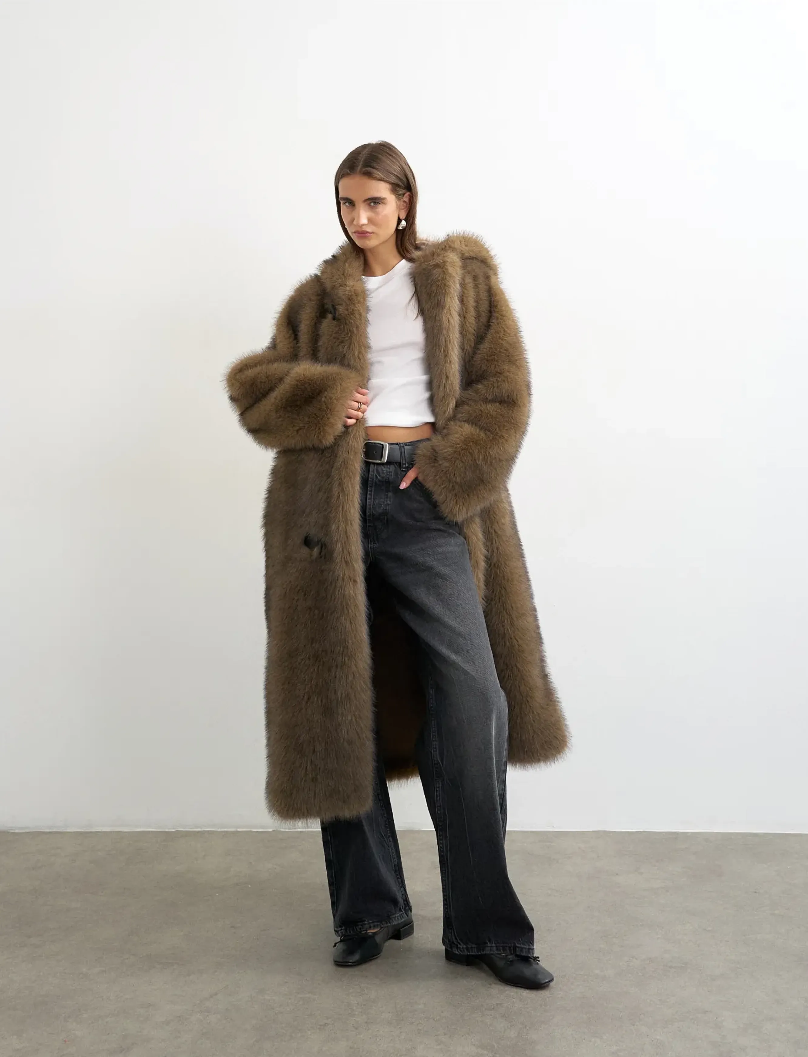 Topshop TSTYRA COAT OTW - Kläder - CHOCOLATE BROWN / brown