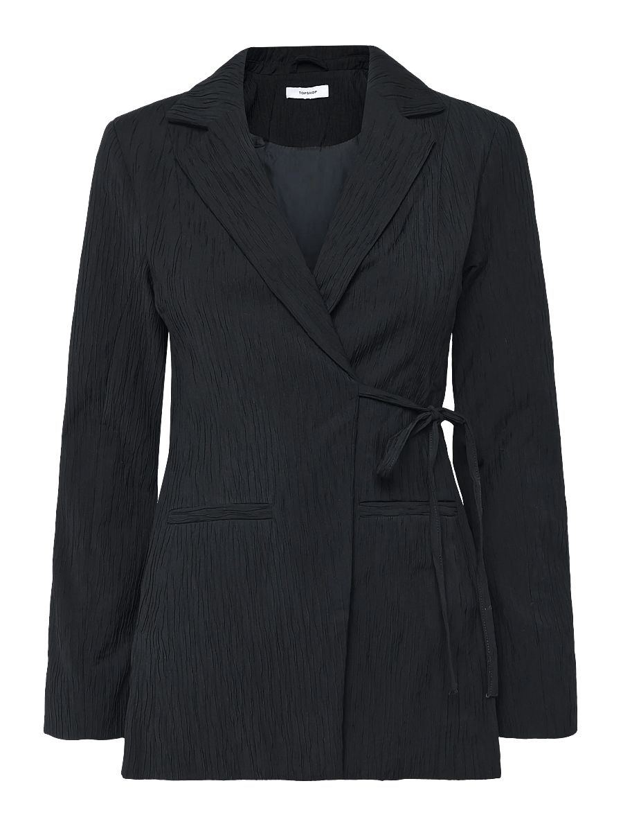Topshop - TSTIRI TIE WAIST BLAZER TLR - kavajer med skärp - black - 1