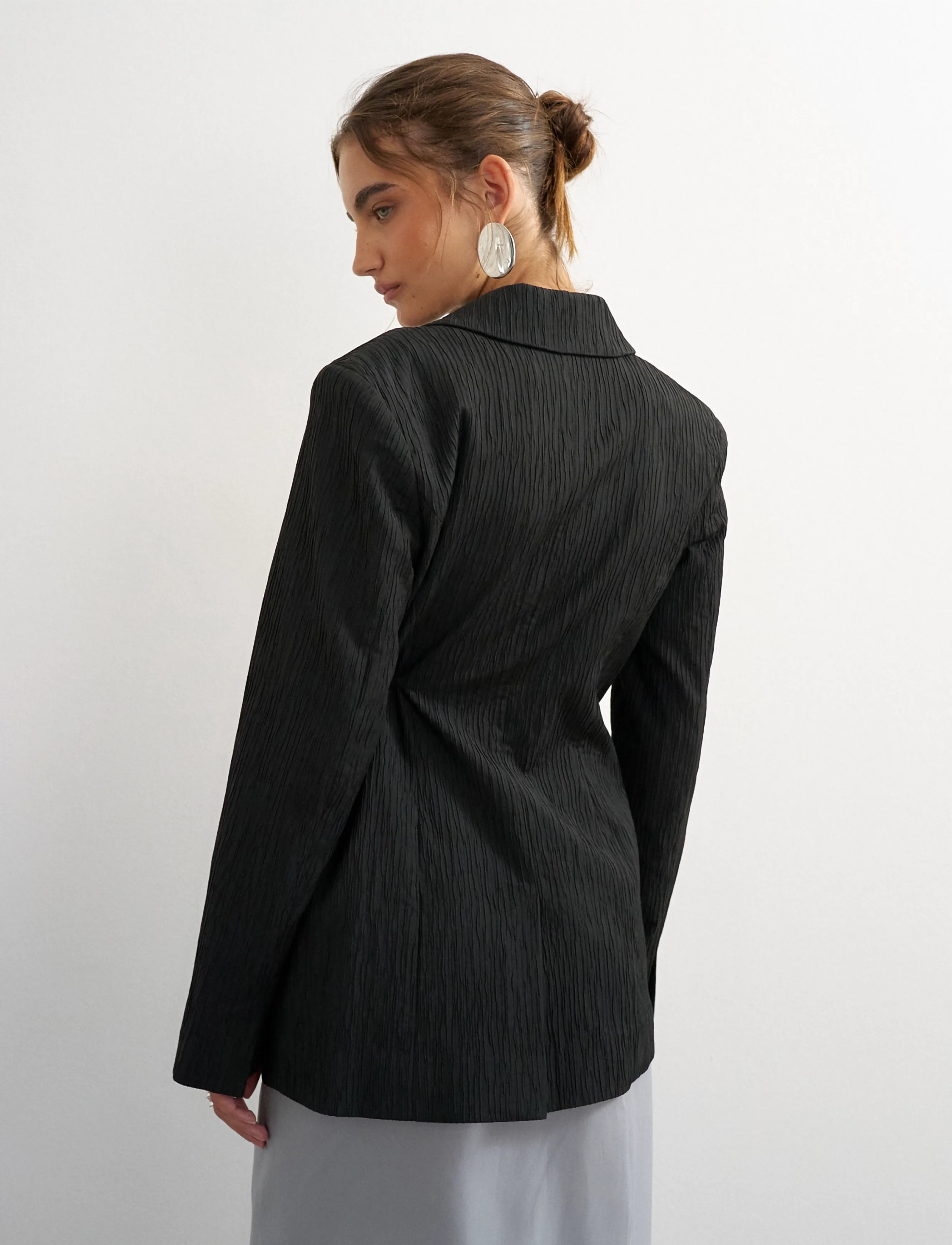 Topshop - TSTIRI TIE WAIST BLAZER TLR - festkläder till outletpriser - black - 3