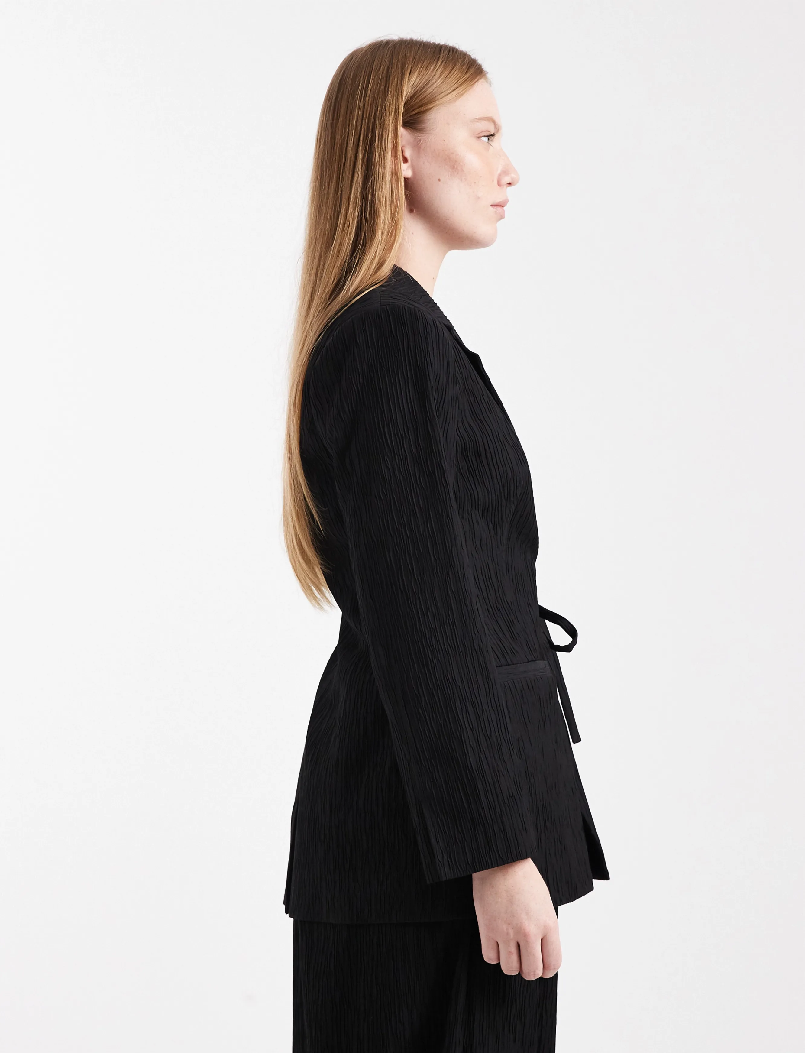 Topshop - TSTIRI TIE WAIST BLAZER TLR - kavajer med skärp - black - 4