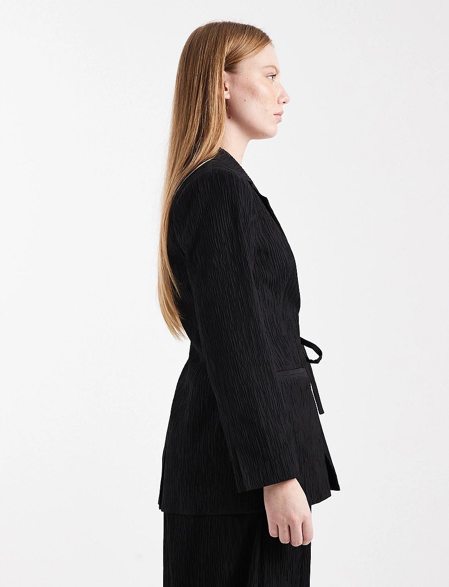 Topshop - TSTIRI TIE WAIST BLAZER TLR - kavajer med skärp - black - 4