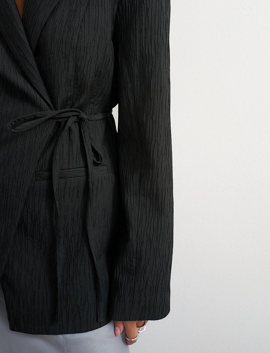 Topshop - TSTIRI TIE WAIST BLAZER TLR - kavajer med skärp - black - 5