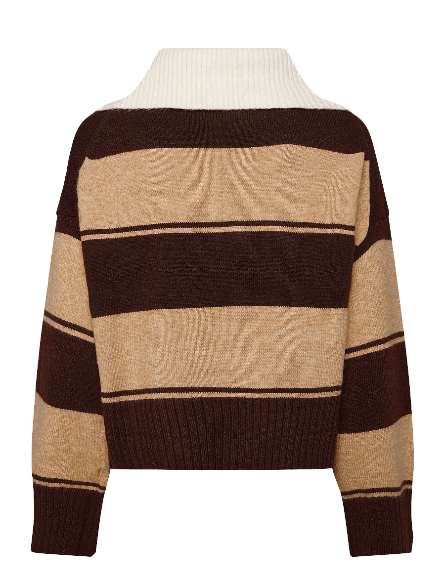 Topshop - TSCAMI KNITTED RUGBY POLO KNT - pullover - chocolate brown - 2