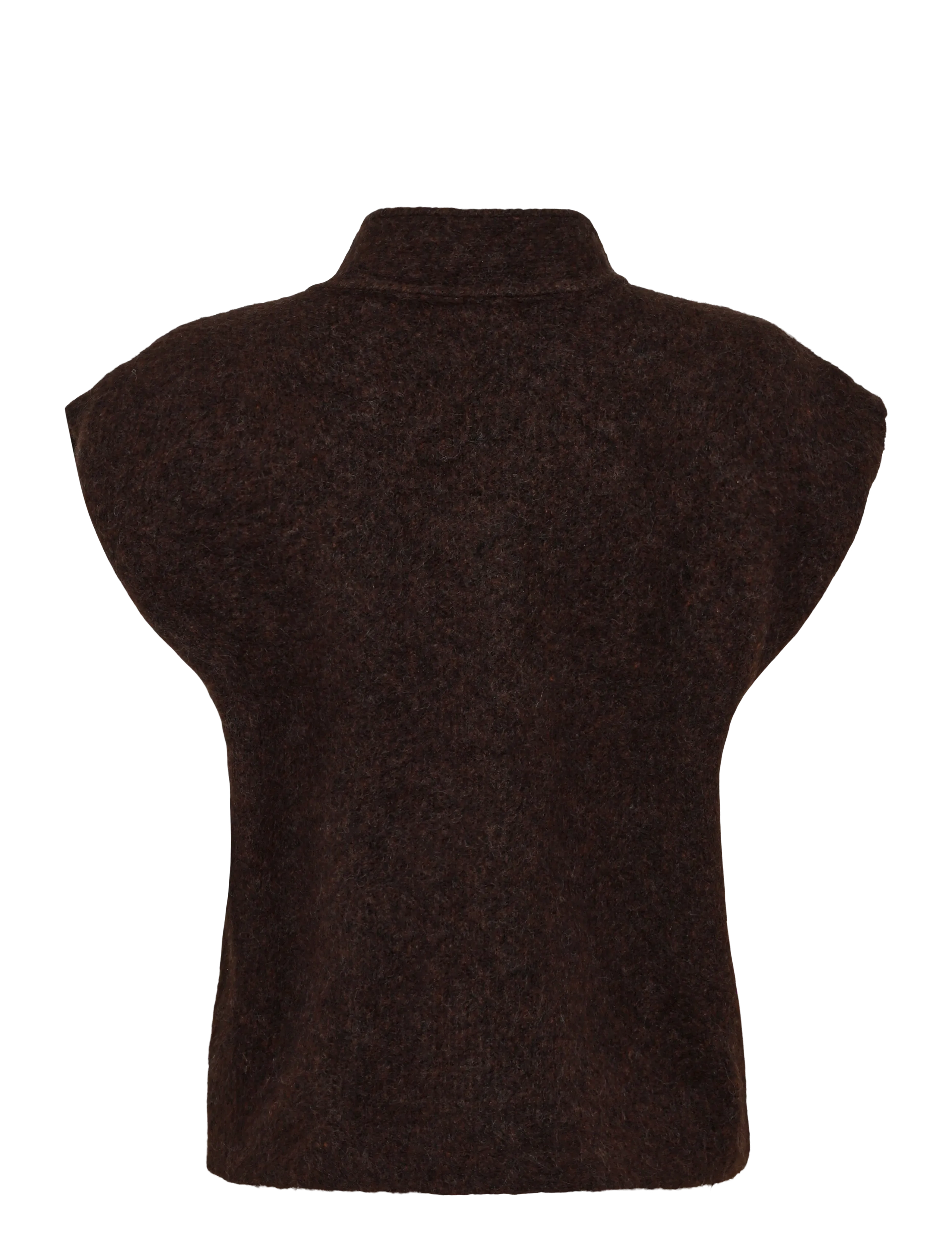 Topshop - TSCASSI KNITTED TIE NECK TOP KNT NOOS - striktrøjer - chocolate brown - 1