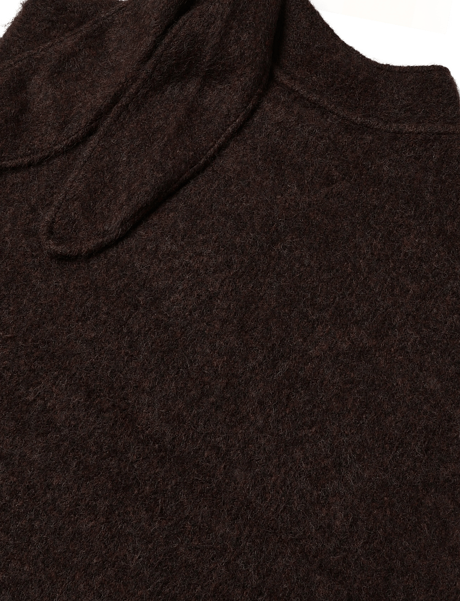 Topshop - TSCASSI KNITTED TIE NECK TOP KNT NOOS - striktrøjer - chocolate brown - 2