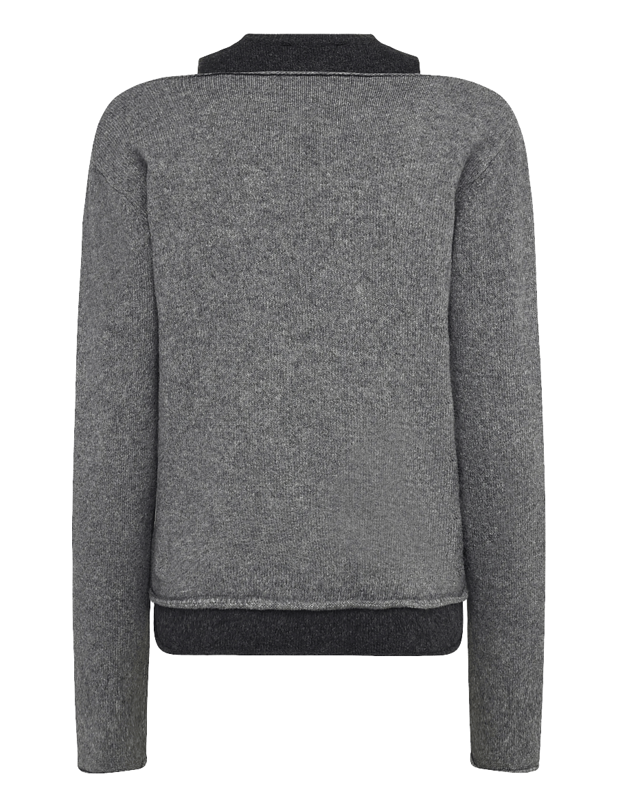 Topshop - TSYASMIN LS O-NECK KNITTED JUMPER KNT - stickade tröjor - grey - 2