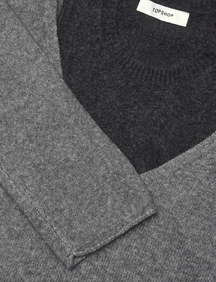 Topshop - TSYASMIN LS O-NECK KNITTED JUMPER KNT - stickade tröjor - grey - 5