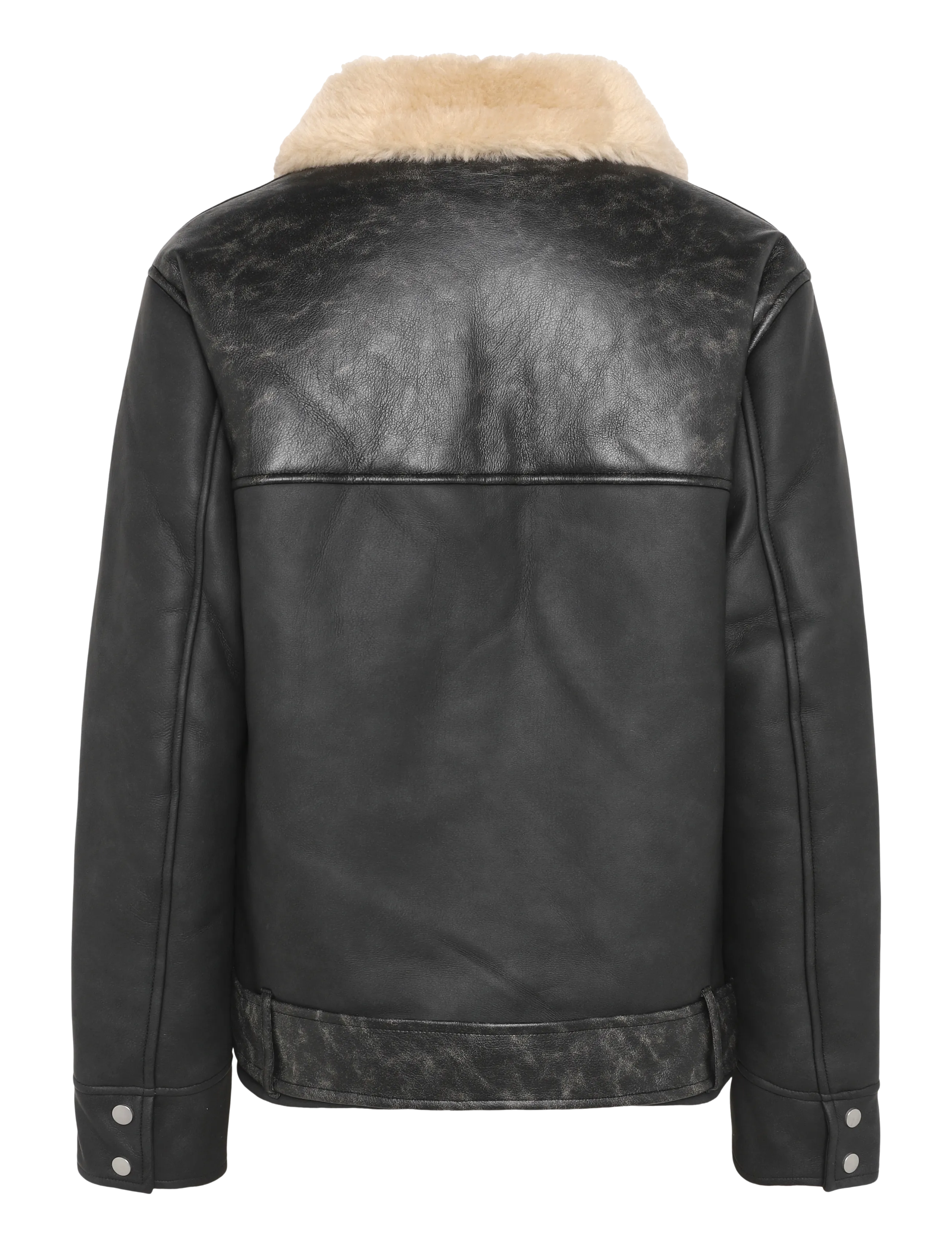 Topshop - TSSIGRID BLETED BIKER JACKET OTW - nahktagid - black - 2