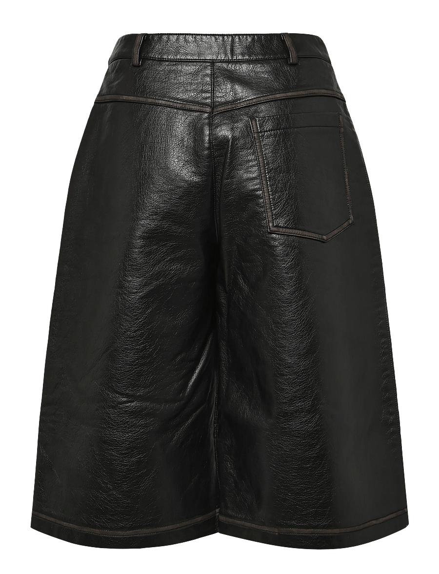 Topshop - TSSILJE COATED SHORTS - lühikesed nahkpüksid - black - 2