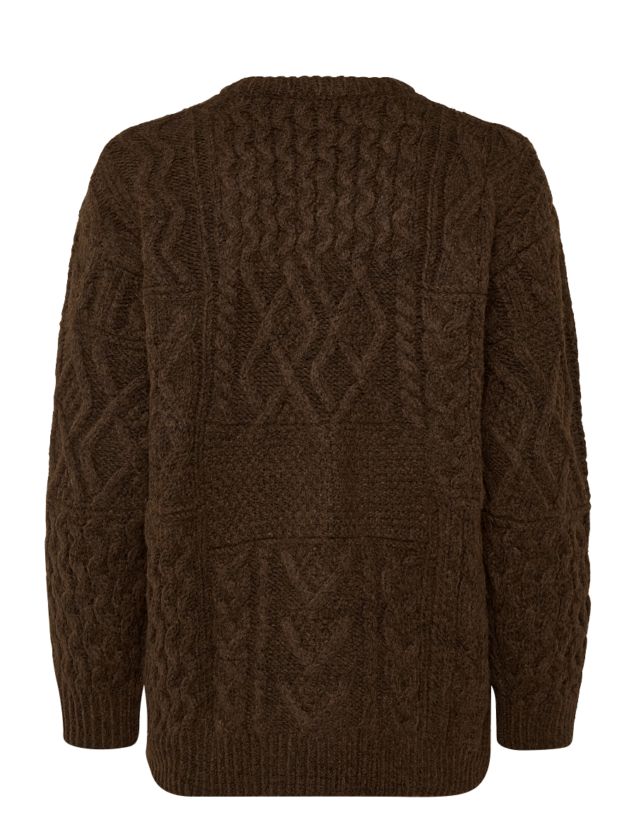 Topshop - TSYENNA LS CABLE CARDIGAN KNT - cardigans - ginger bread - 2